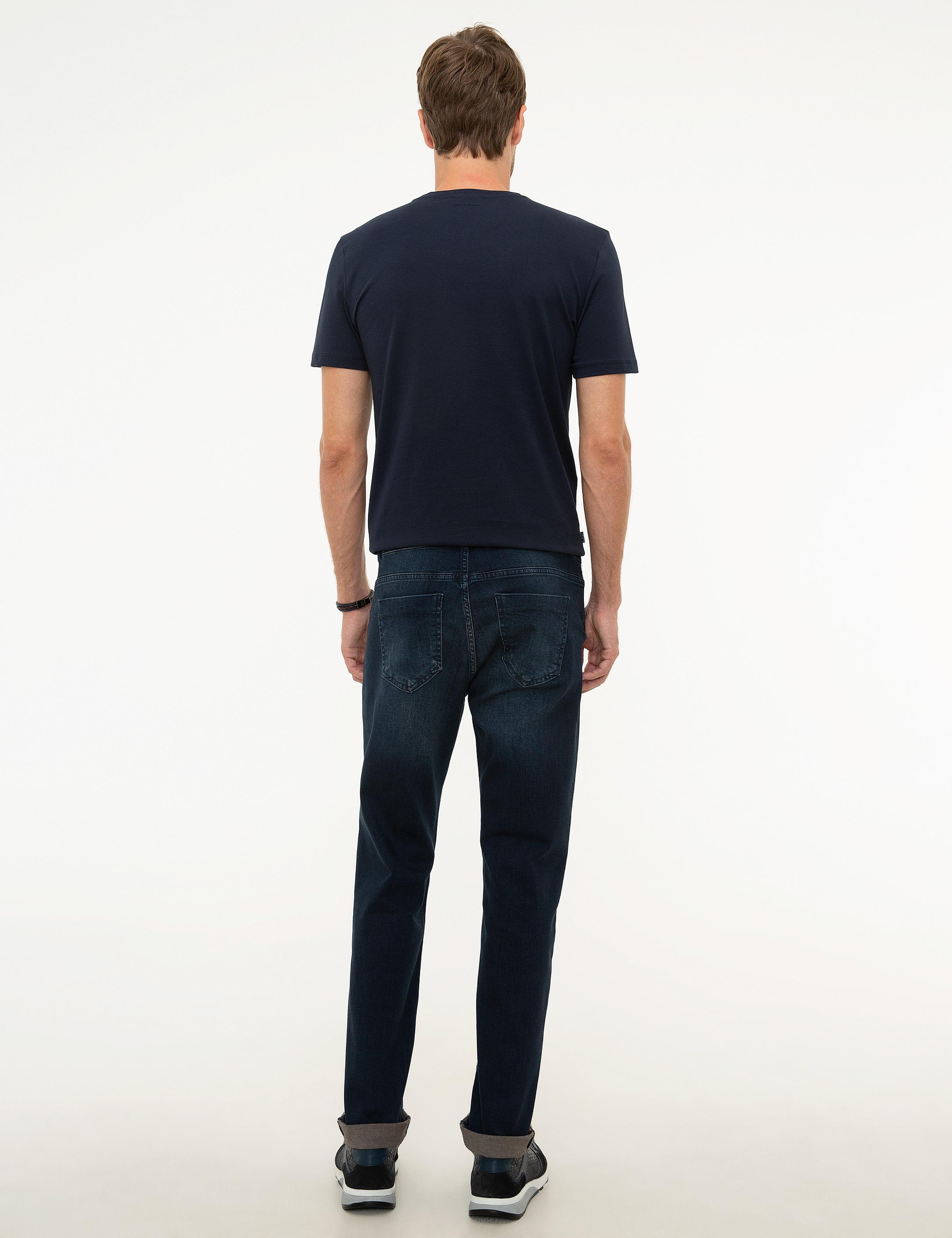 Lacivert Slim Fit Jean Pantolon