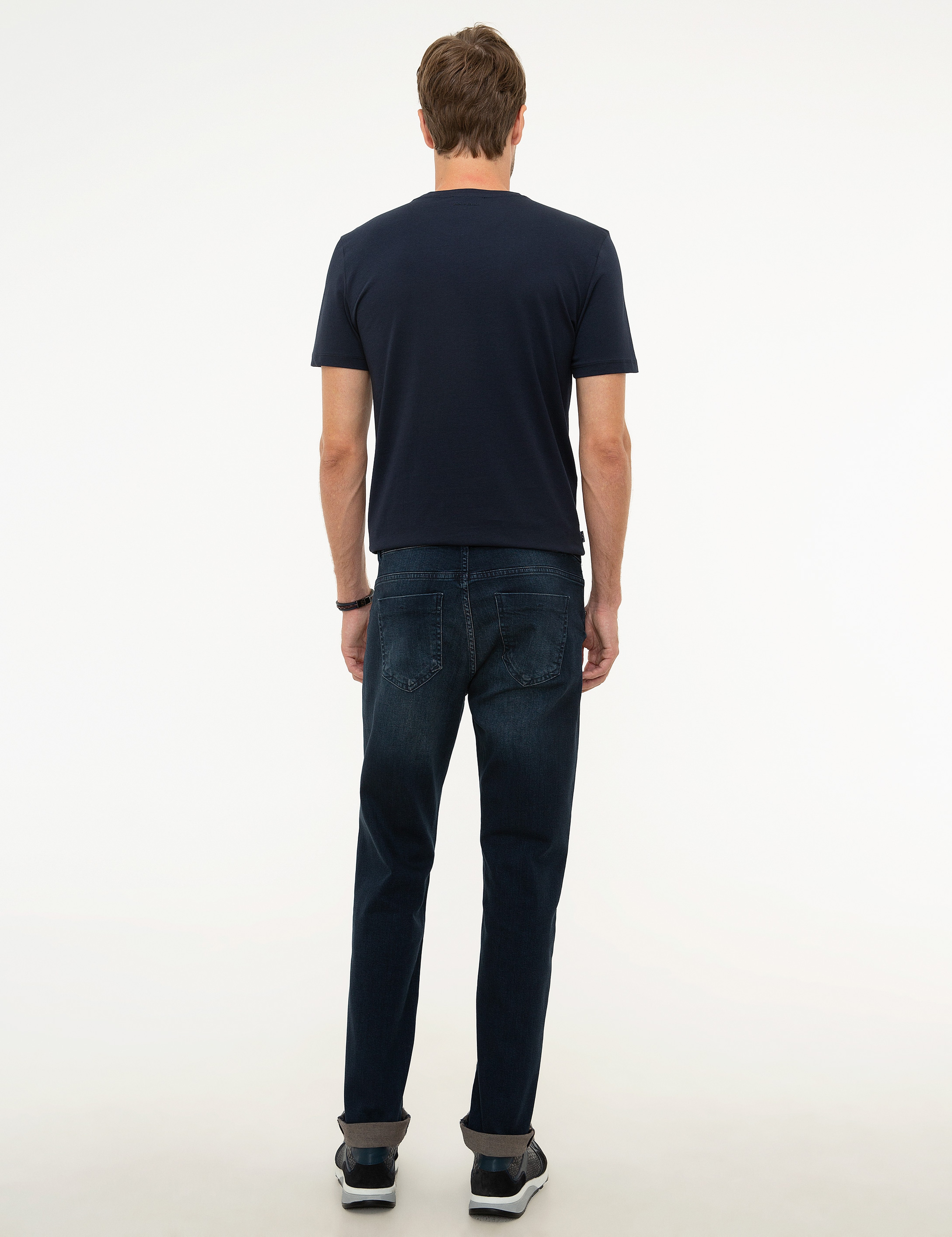 Lacivert Slim Fit Jean Pantolon - Image 3