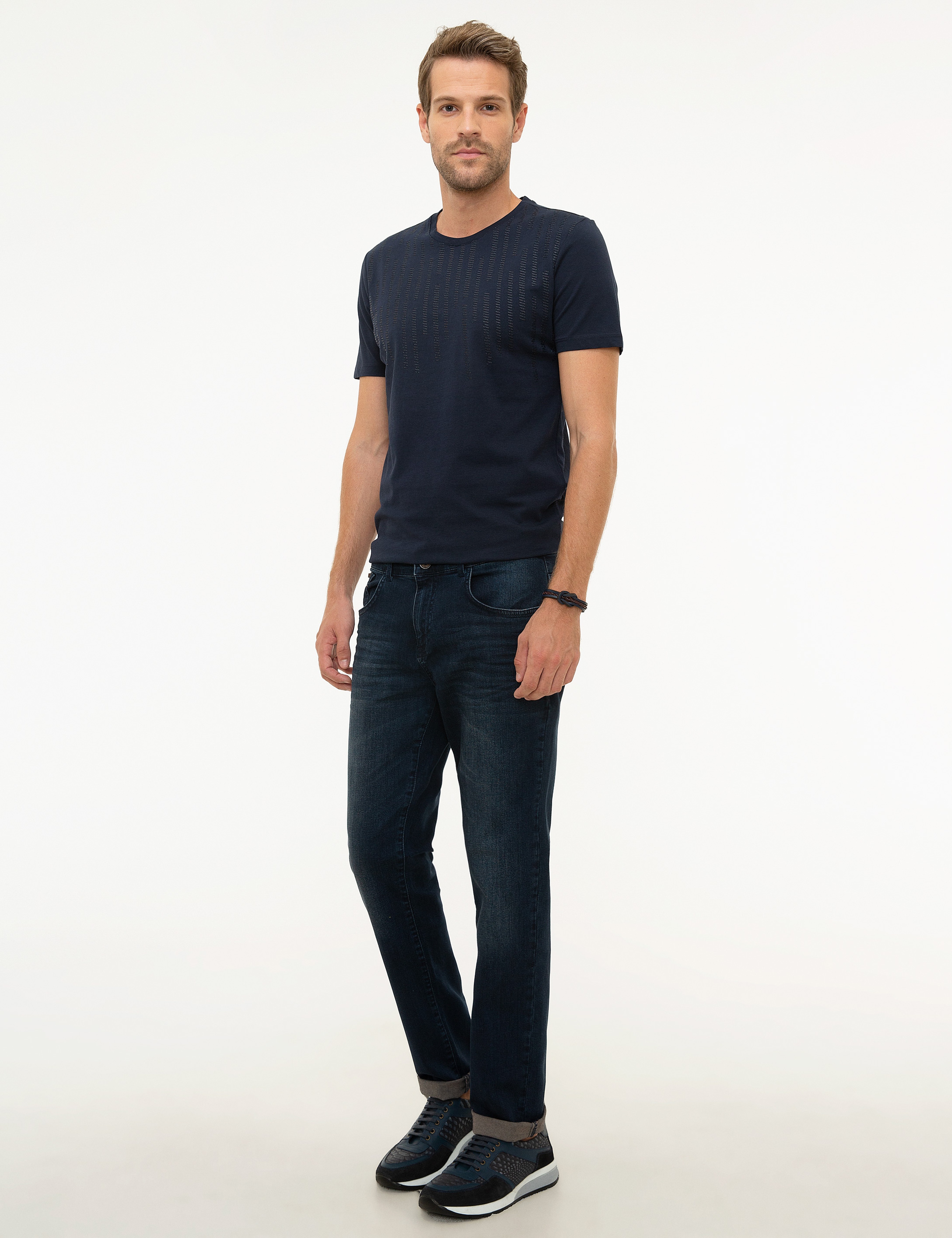 Lacivert Slim Fit Jean Pantolon - Image 2