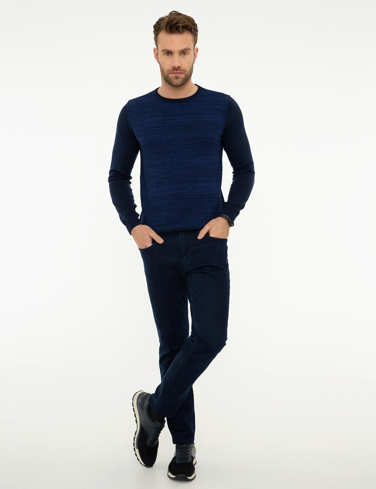 Lacivert Slim Fit Triko Kazak - 50218129001