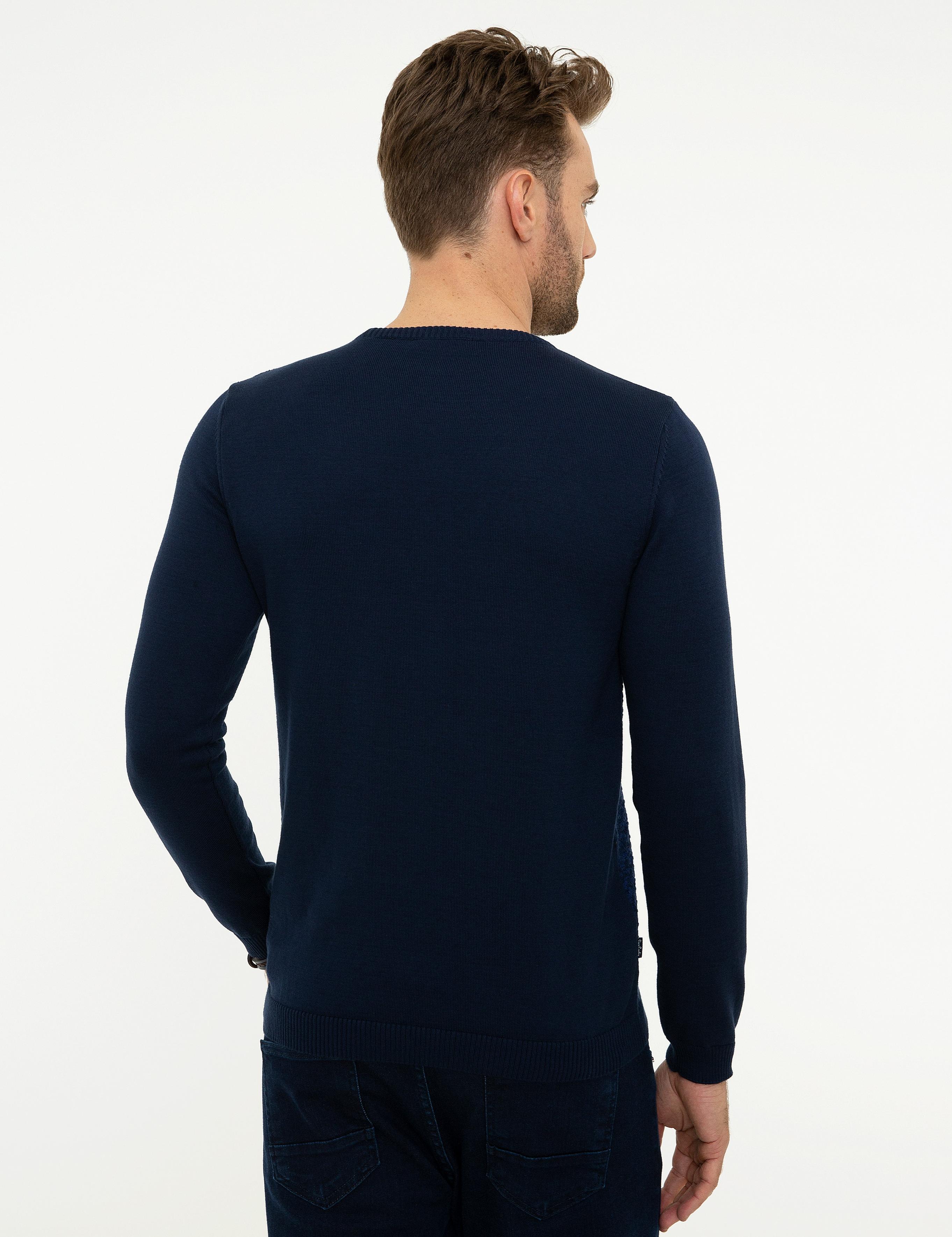 Lacivert Slim Fit Triko Kazak