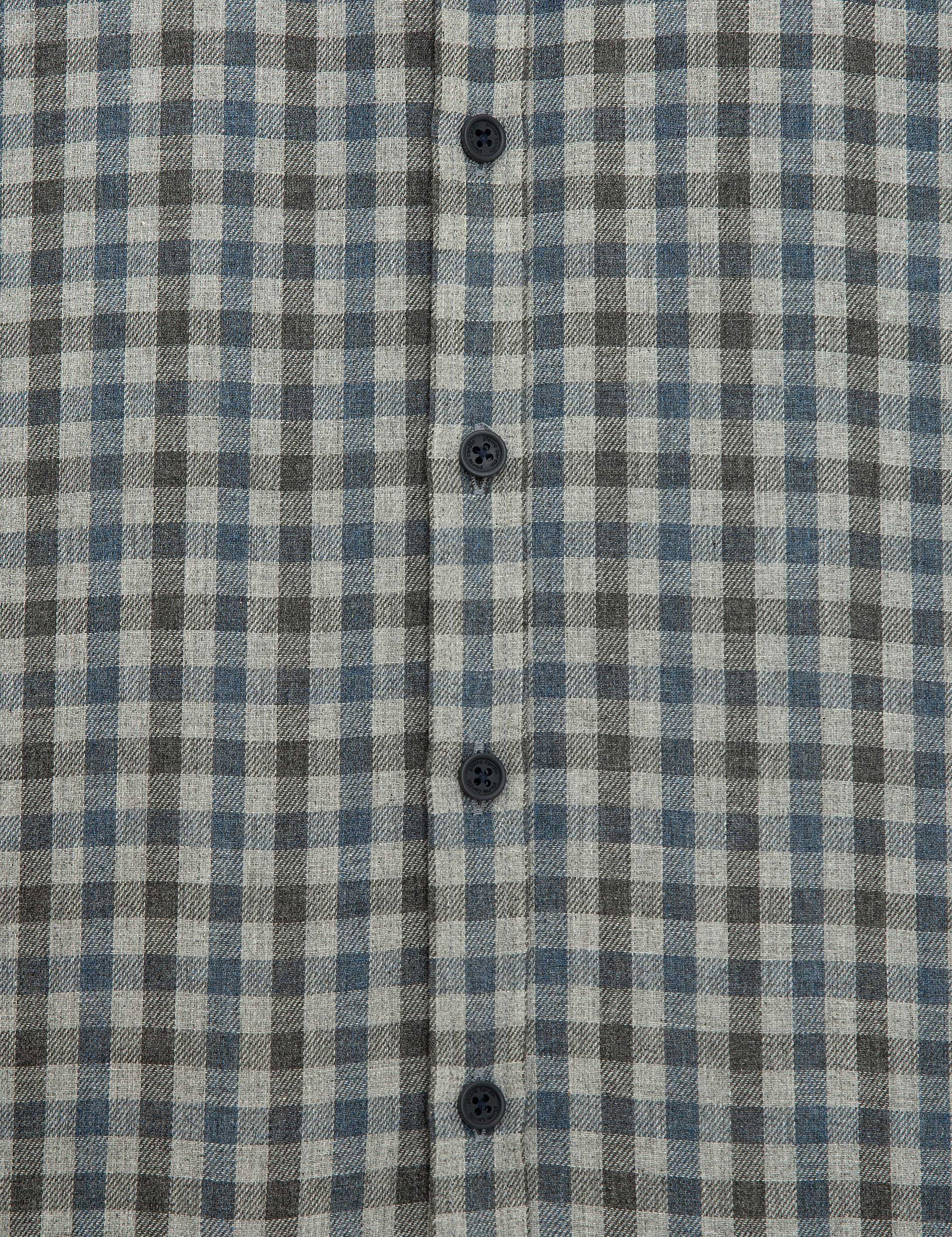 Gri Slim Fit Gömlek - Image 6