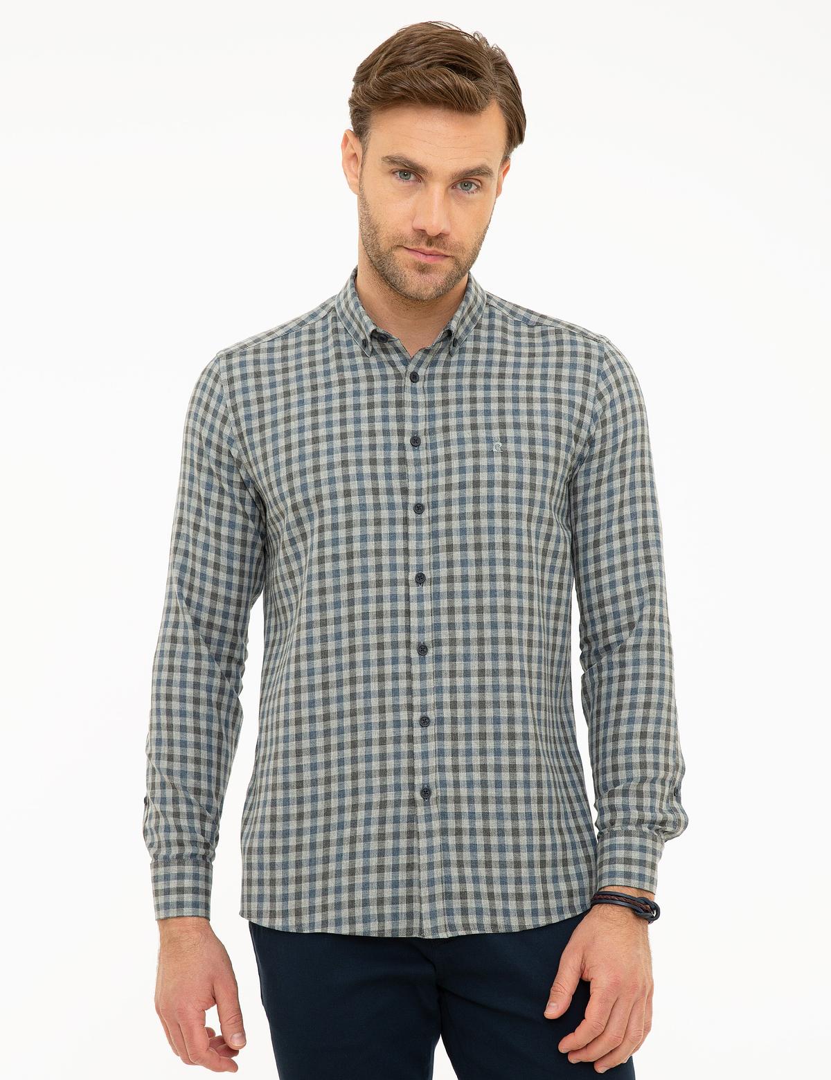 Gri Slim Fit Gömlek