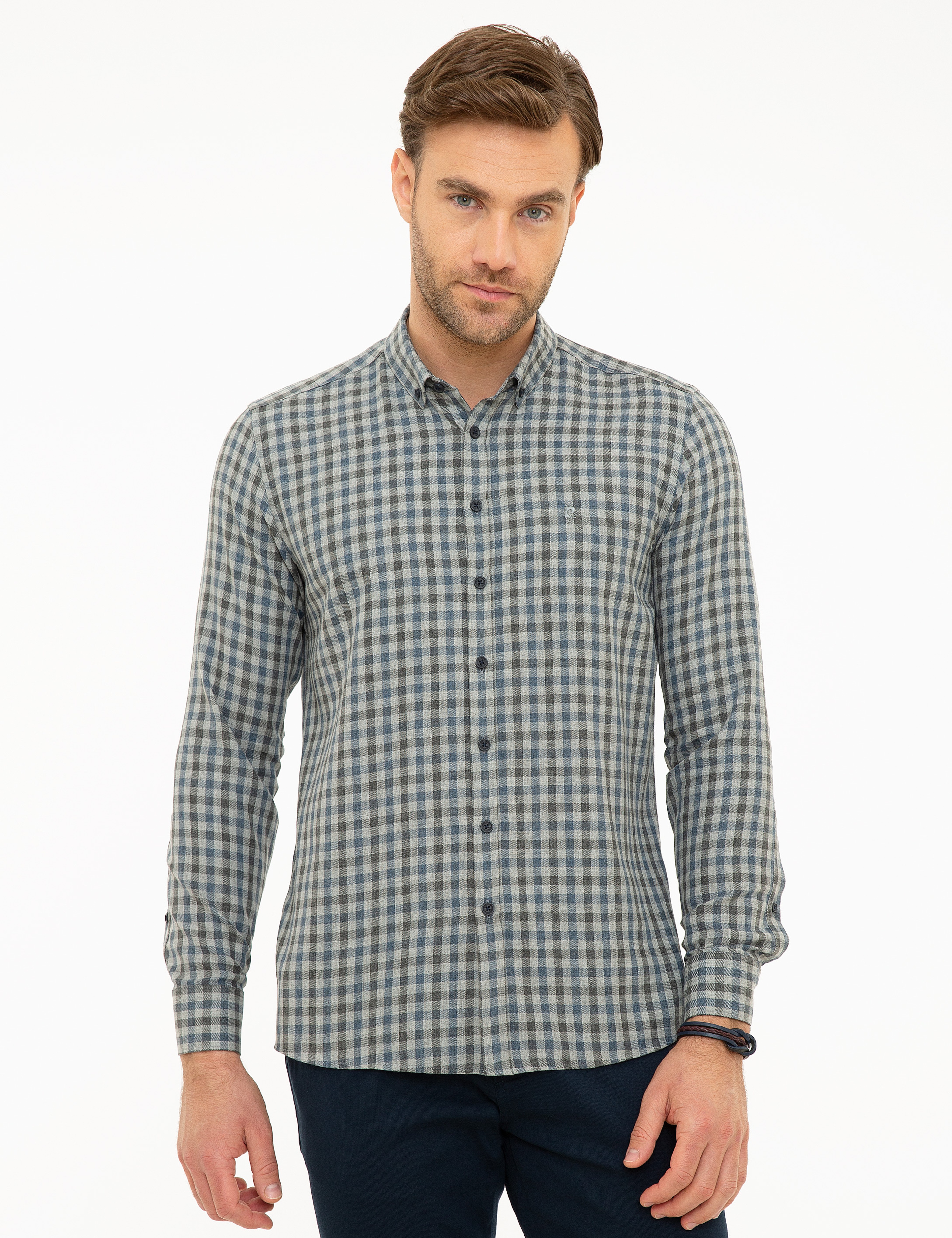 Gri Slim Fit Gömlek