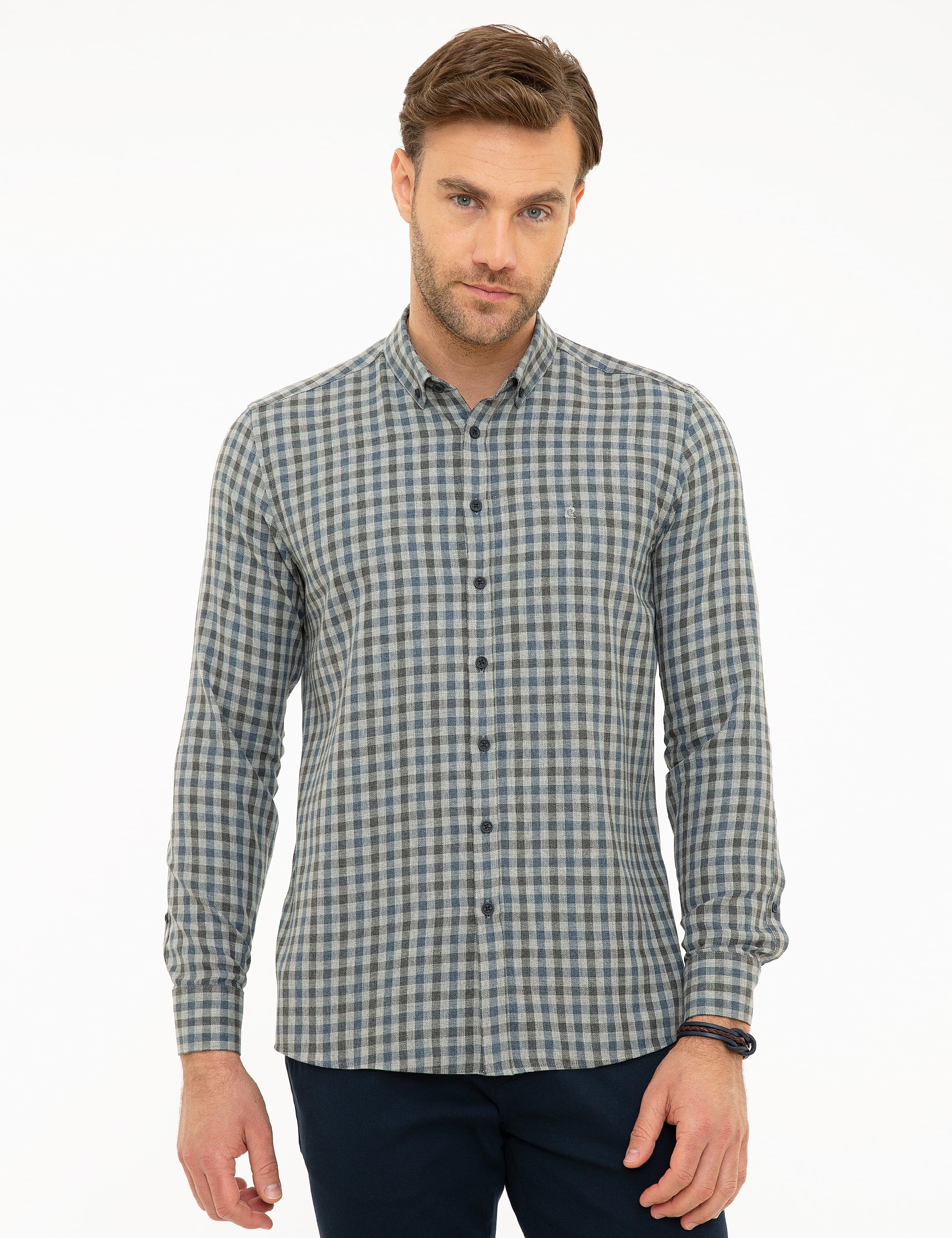 Gri Slim Fit Gömlek
