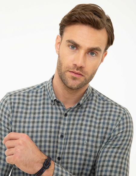 Gri Slim Fit Gömlek - 50218362005