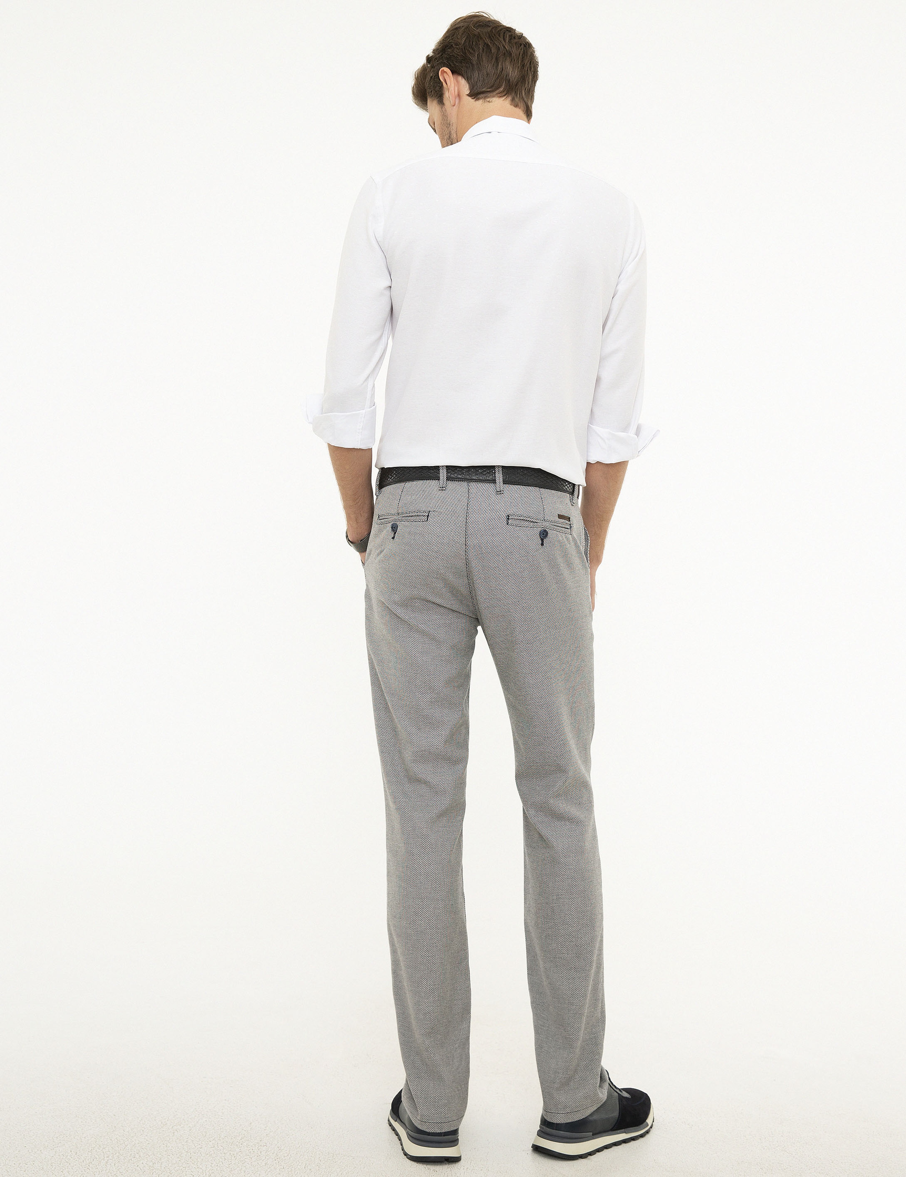 Lacivert Regular Fit Chino Pantolon - Image 3