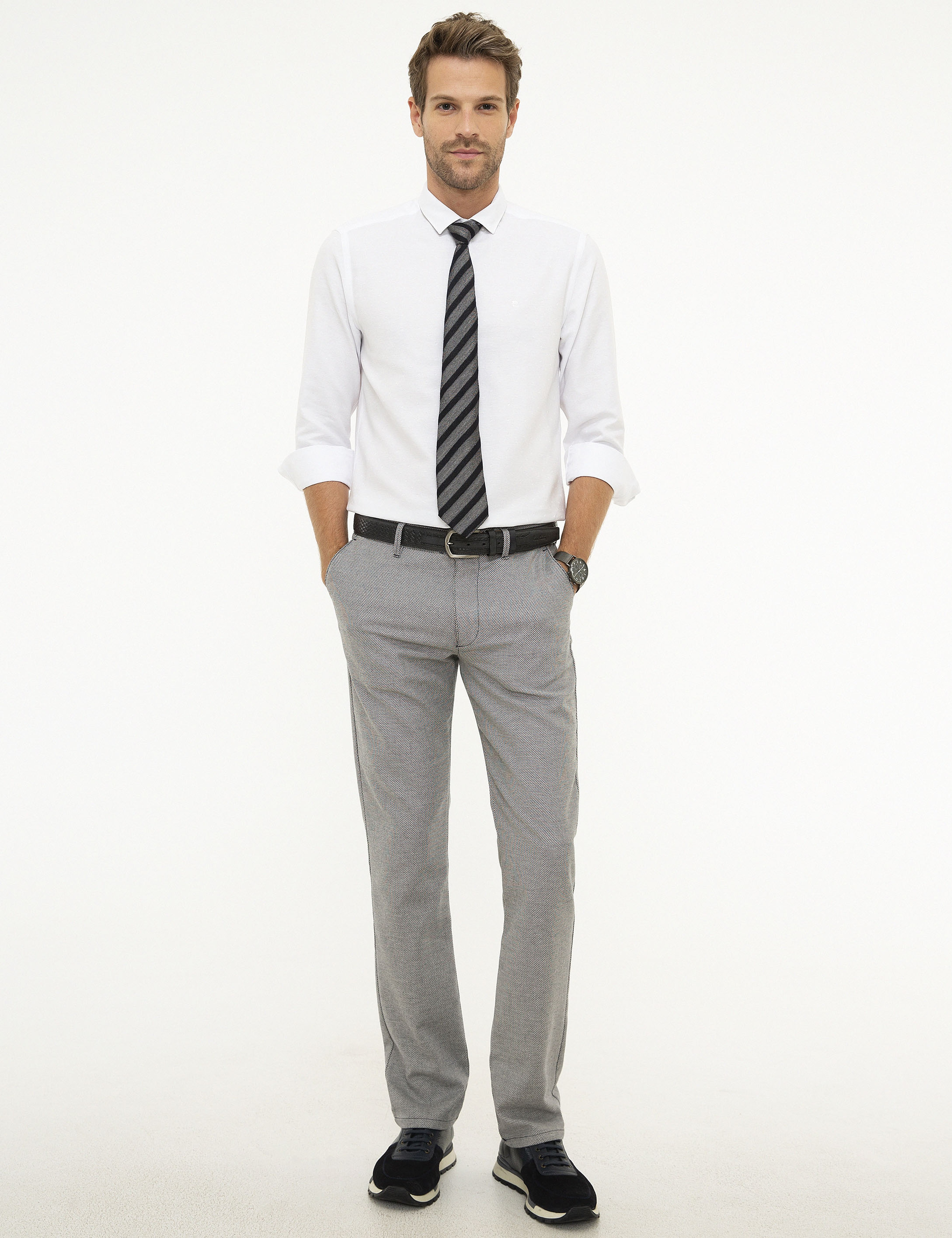 Lacivert Regular Fit Chino Pantolon