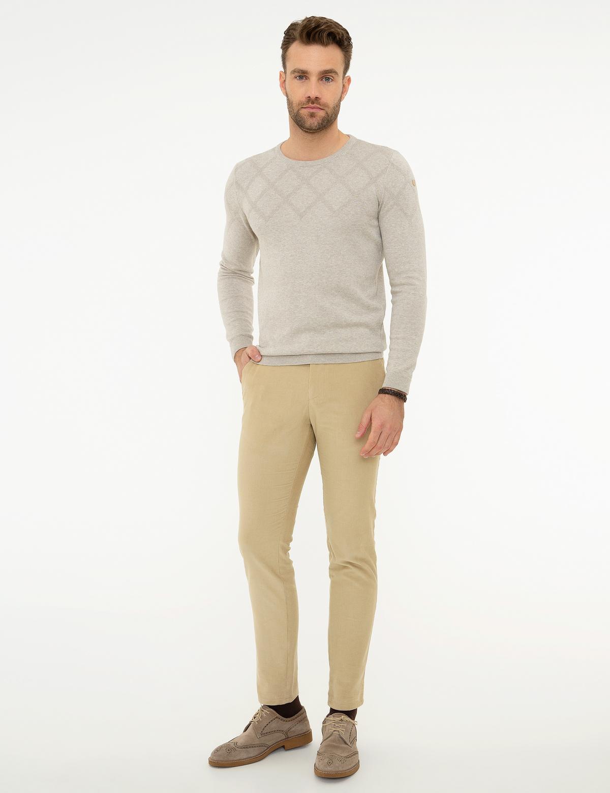 Kahverengi Triko Kazak - 50218128011