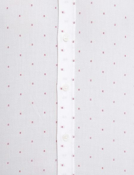 Bordo Slim Fit Uzun Kollu Gömlek - 50219452006