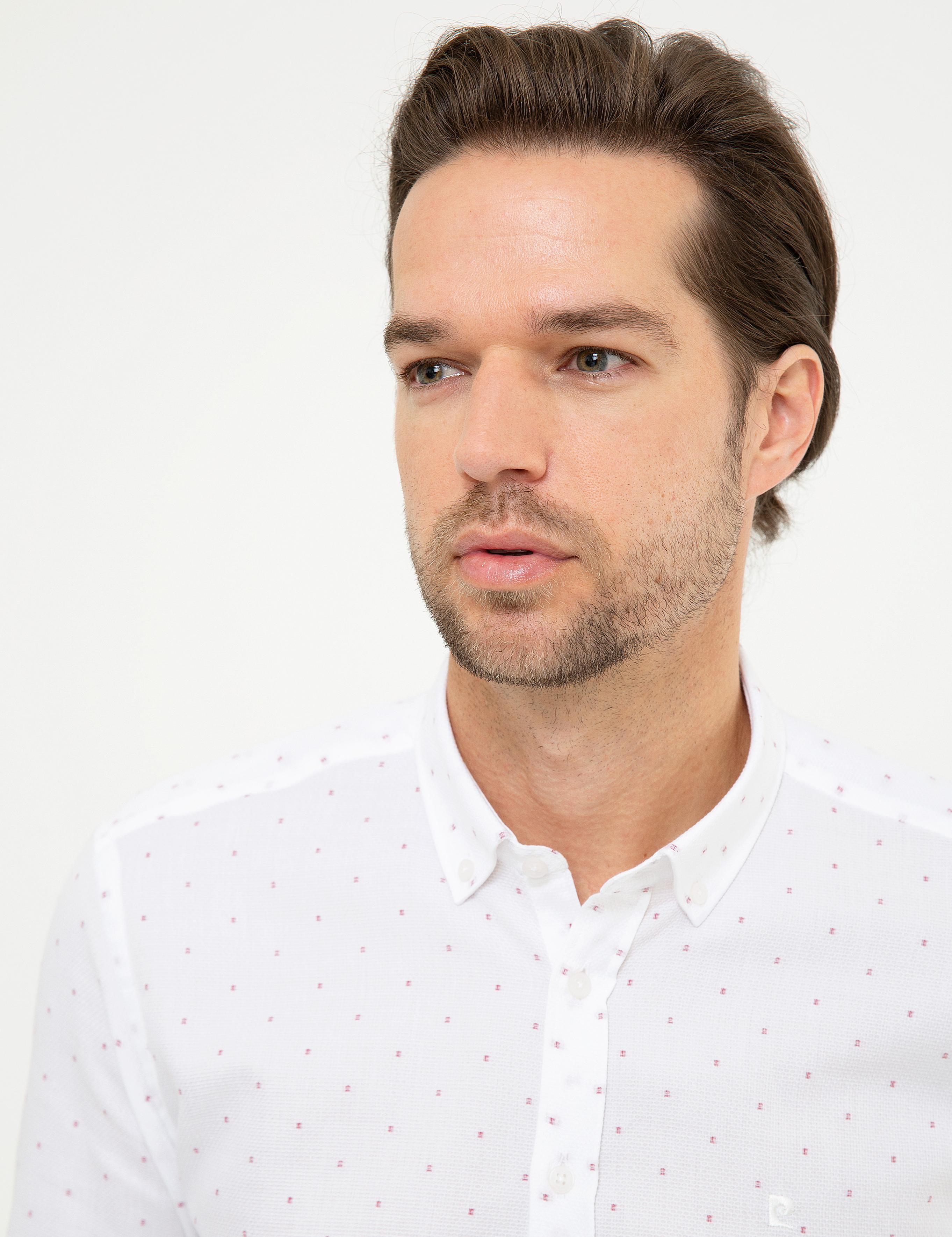 Bordo Slim Fit Uzun Kollu Gömlek