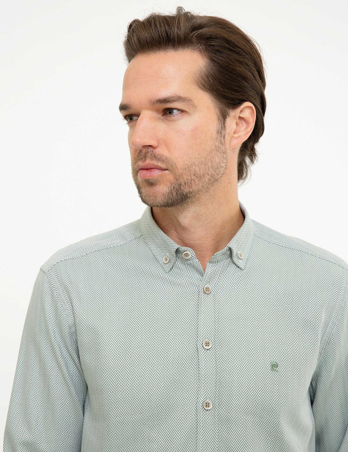 Yeşil Slim Fit Gömlek - 50219470014