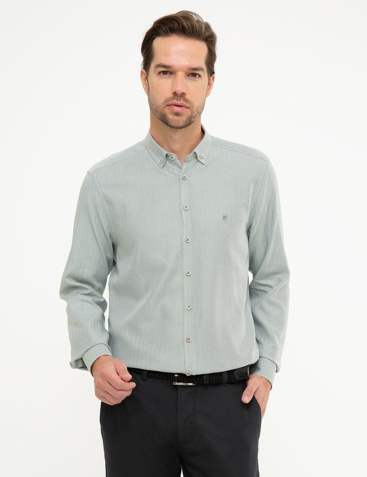 Yeşil Slim Fit Gömlek