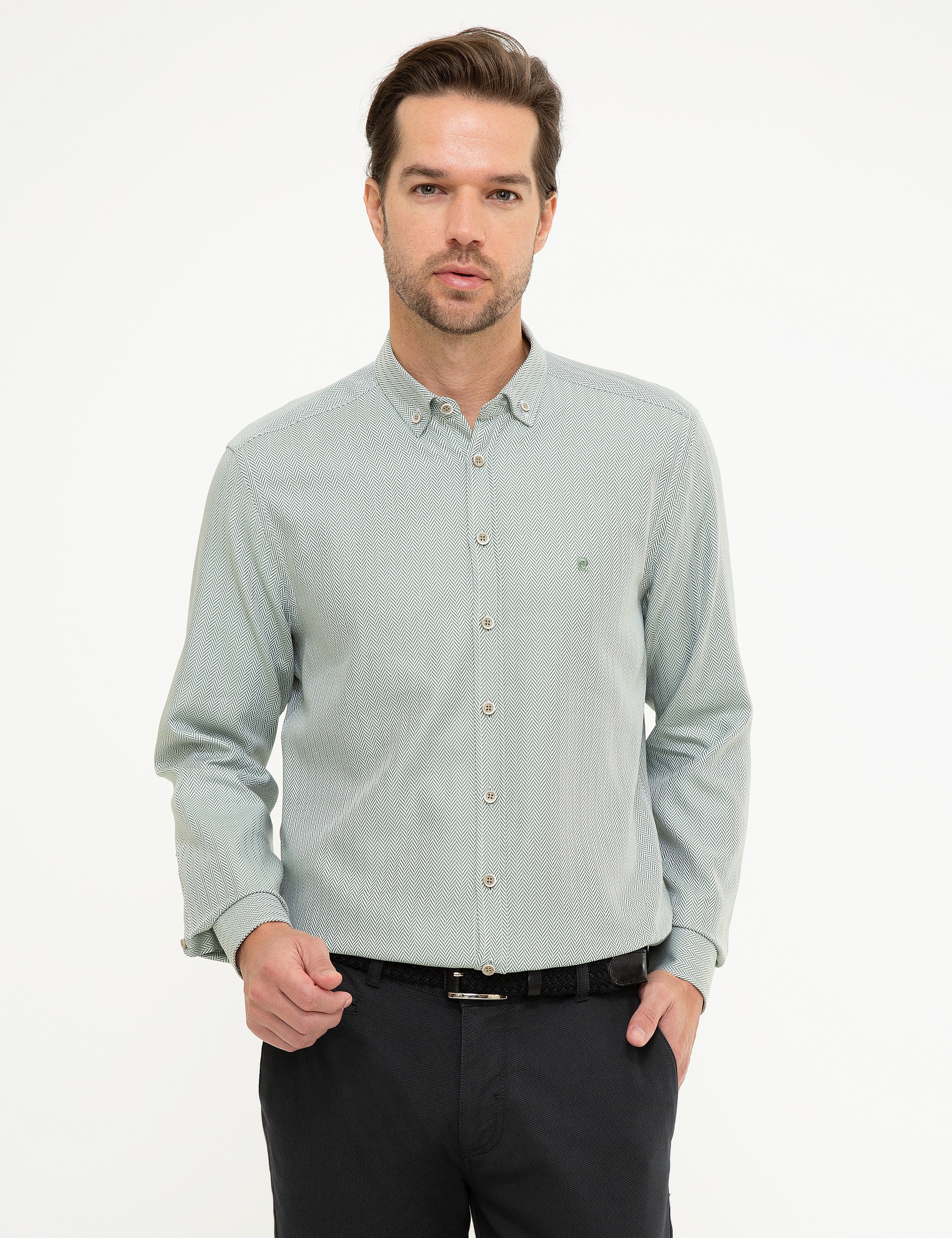 Yeşil Slim Fit Gömlek - Image 1