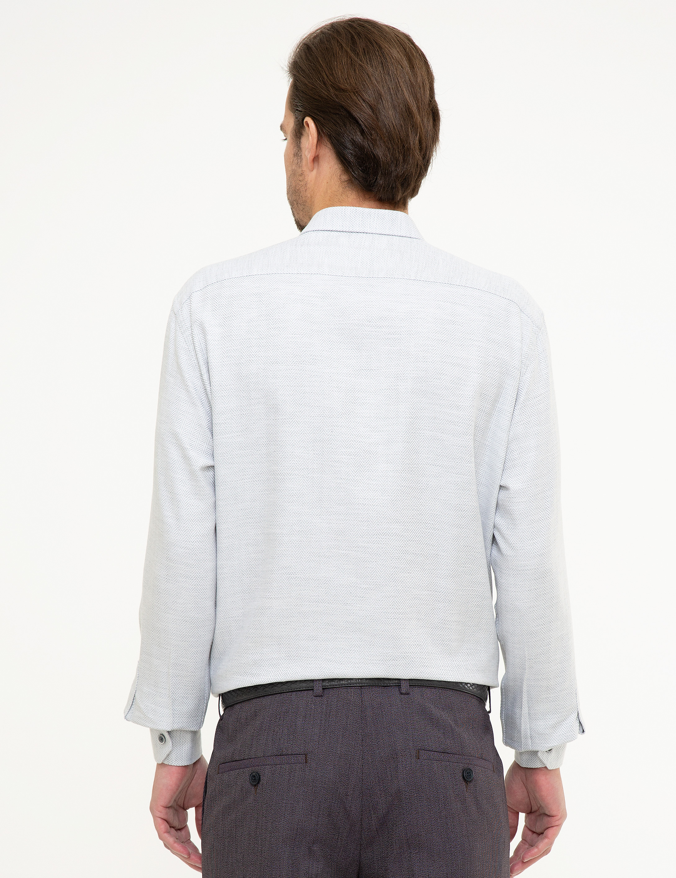 Gri Slim Fit Gömlek