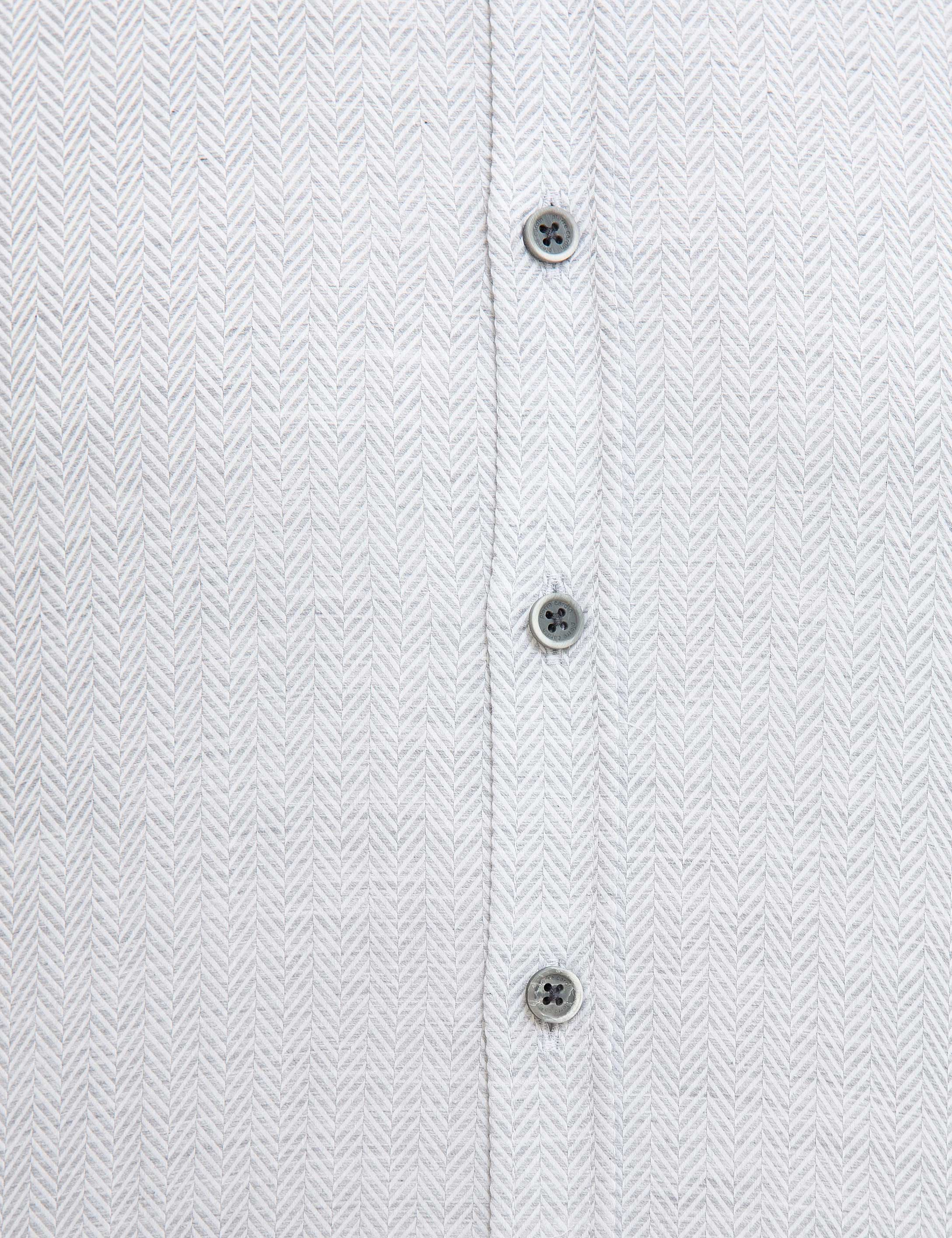 Gri Slim Fit Gömlek - Image 6