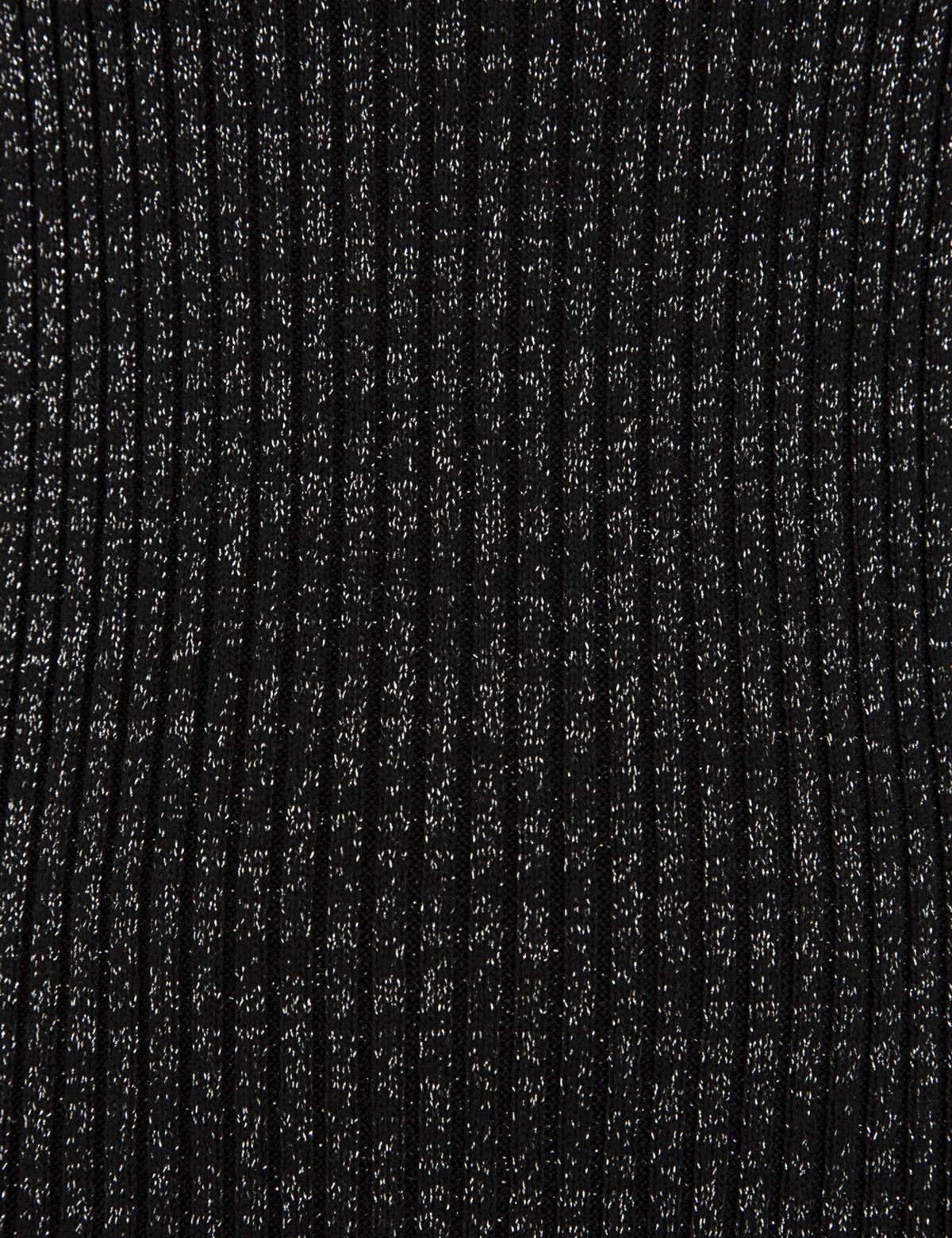 Siyah Slim Fit Bisiklet Yaka Triko Elbise - 50216255013