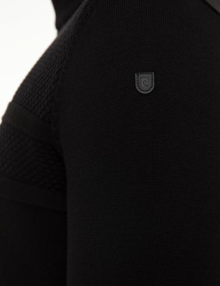 Siyah Slim Fit Triko Kazak - 50216862012