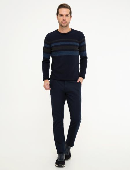 Lacivert Slim Fit Triko Kazak - 50218119001