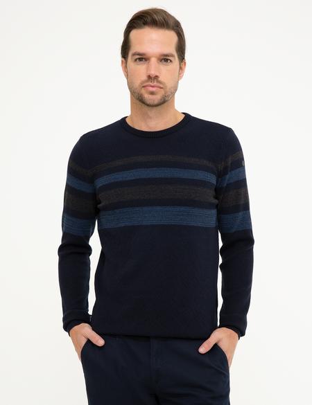 Lacivert Slim Fit Triko Kazak - 50218119001