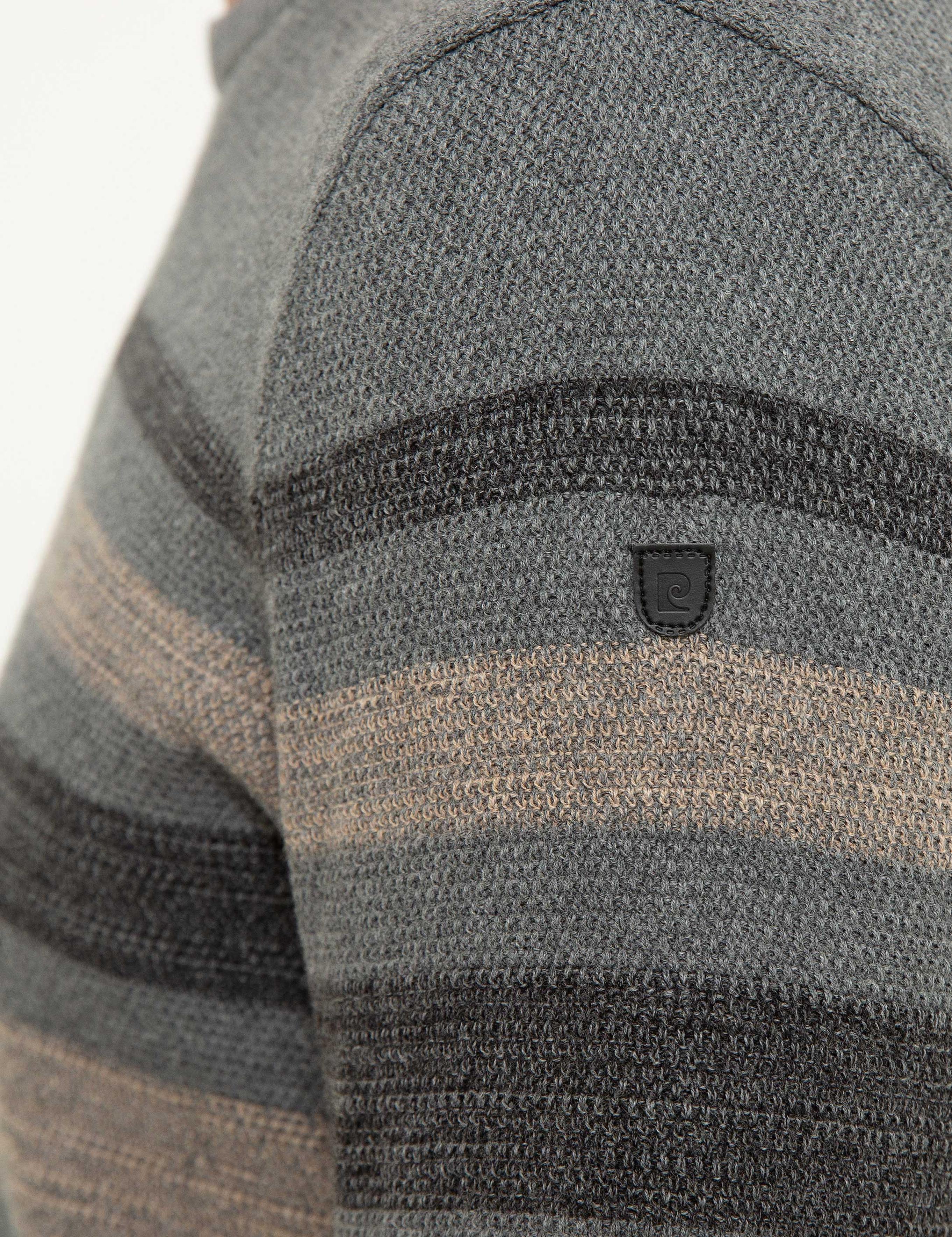 Gri Melanj Slim Fit Triko Kazak