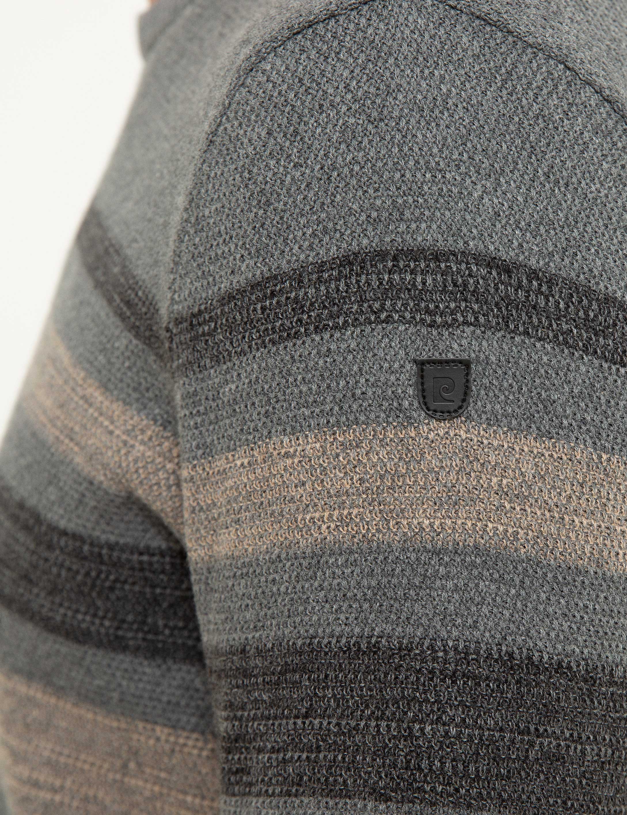 Gri Melanj Slim Fit Triko Kazak