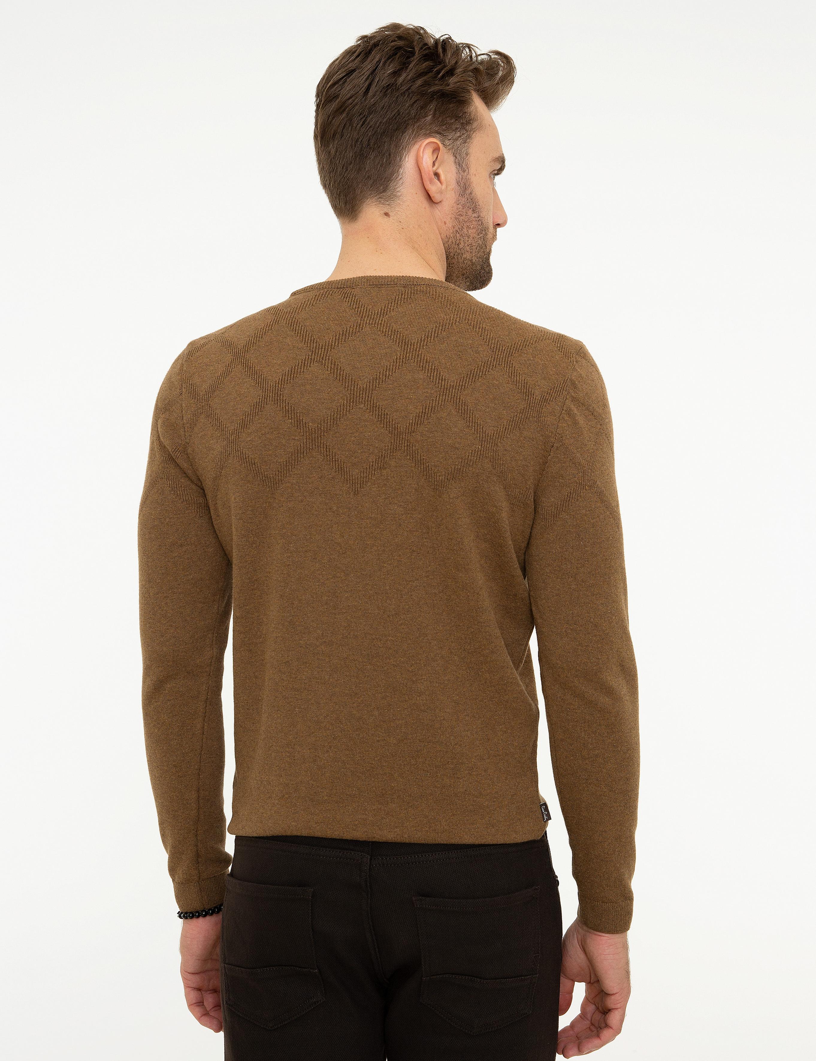 Açık Kahverengi Slim Fit Triko Kazak