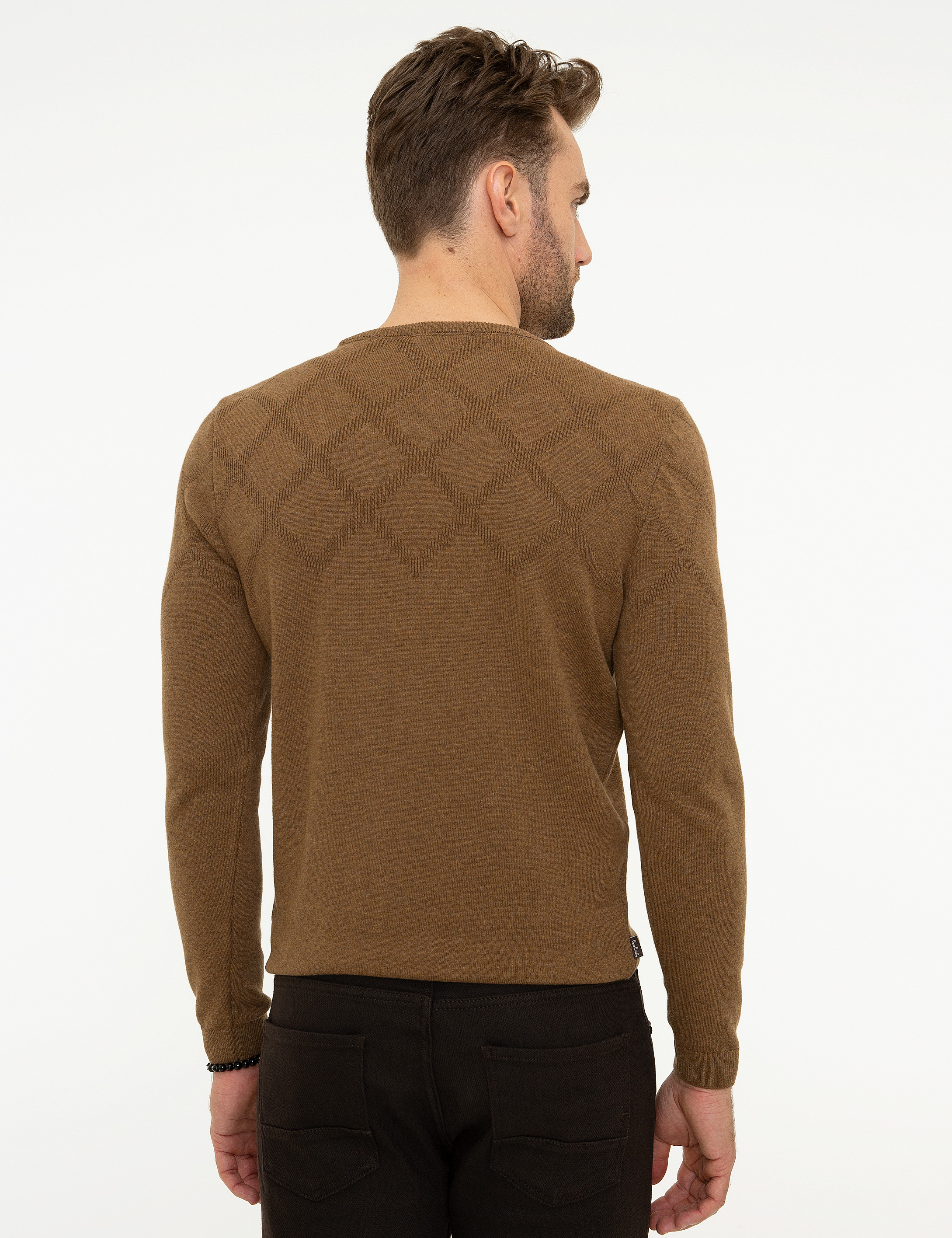 Açık Kahverengi Slim Fit Triko Kazak