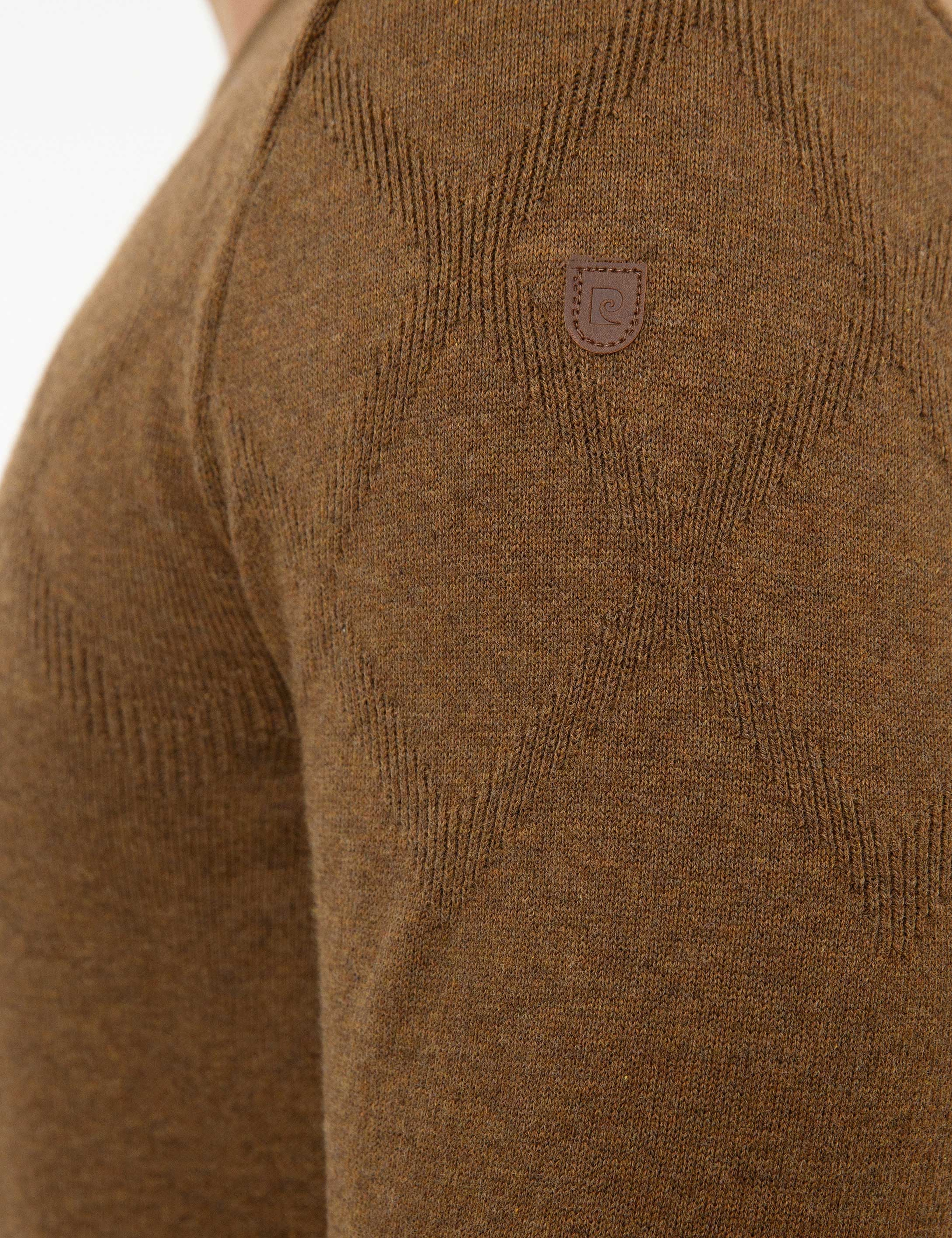 Açık Kahverengi Slim Fit Triko Kazak - Image 6