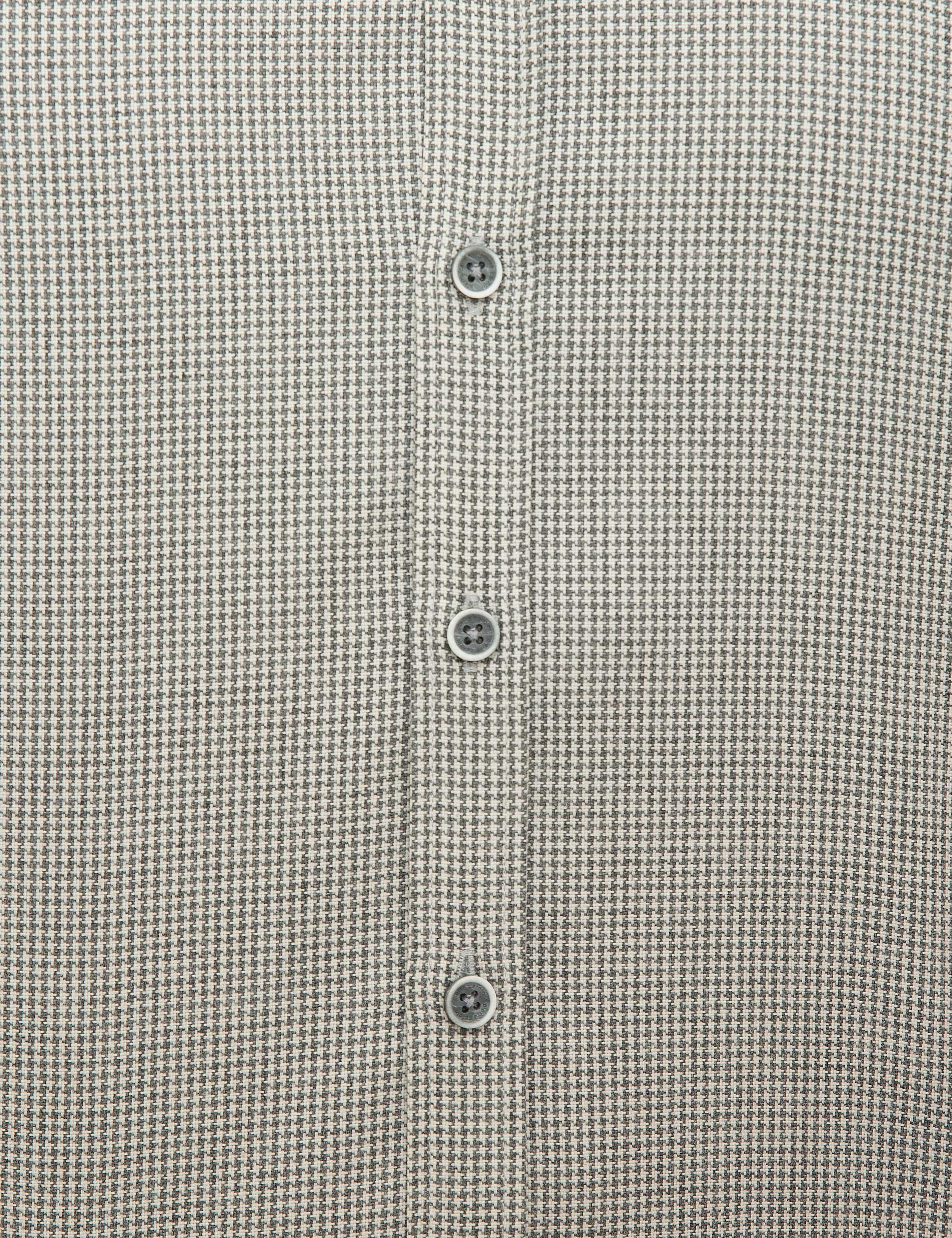 Gri Slim Fit Gömlek - Image 6