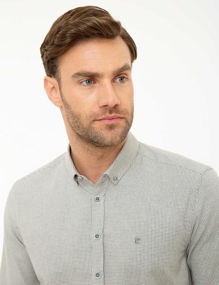 Gri Slim Fit Gömlek - 50218296003