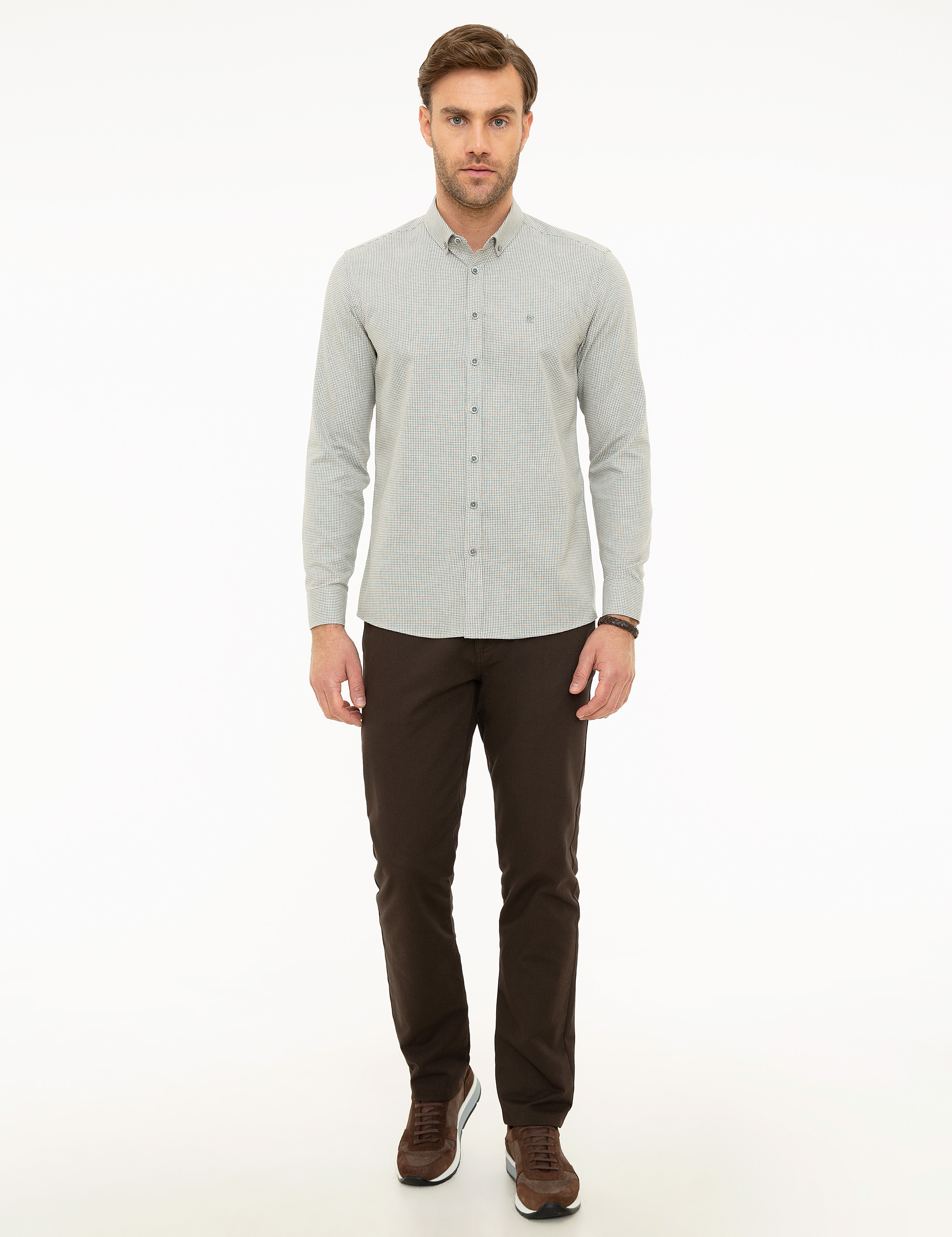 Gri Slim Fit Gömlek