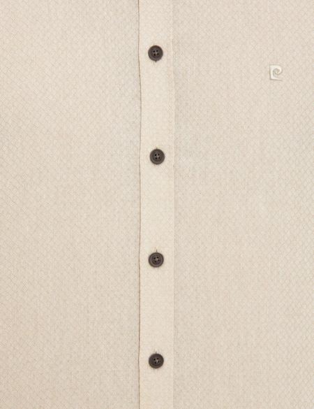 Bej Slim Fit Gömlek - 50218322001