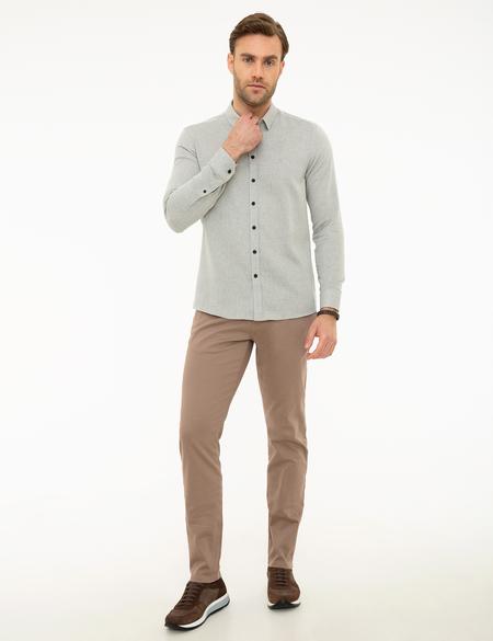 Gri Slim Fit Gömlek - 50218322010