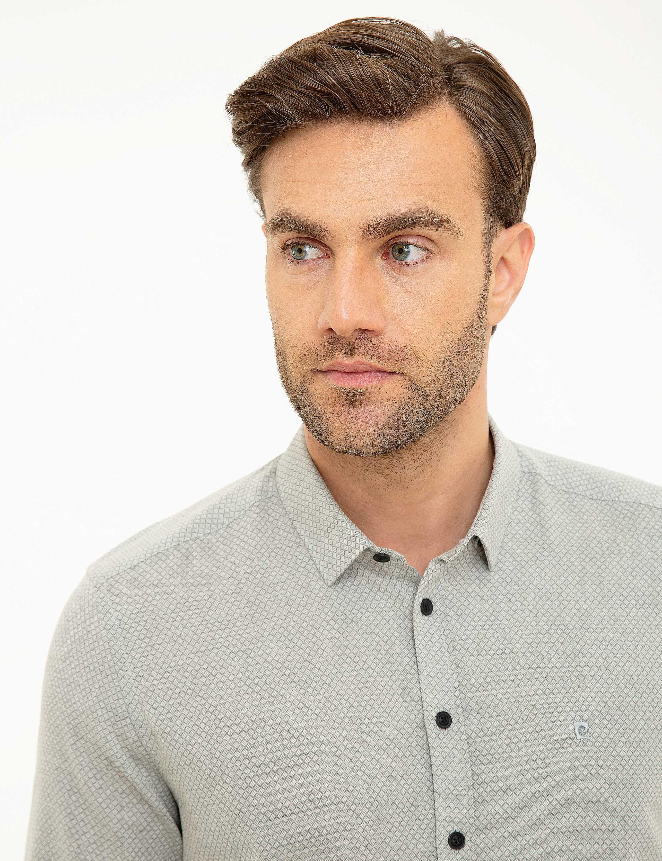 Gri Slim Fit Gömlek