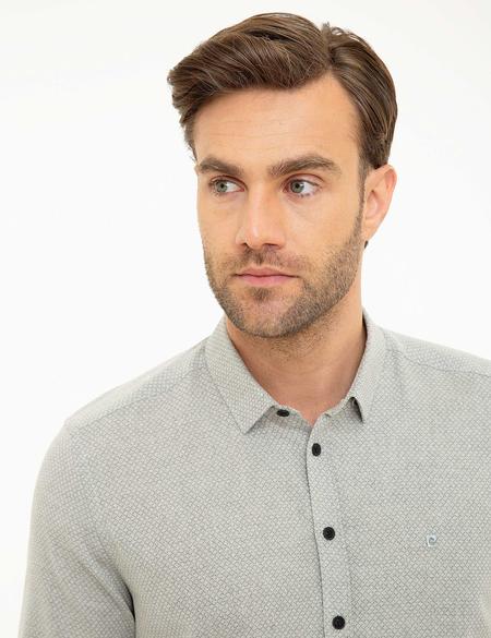 Gri Slim Fit Gömlek - 50218322010