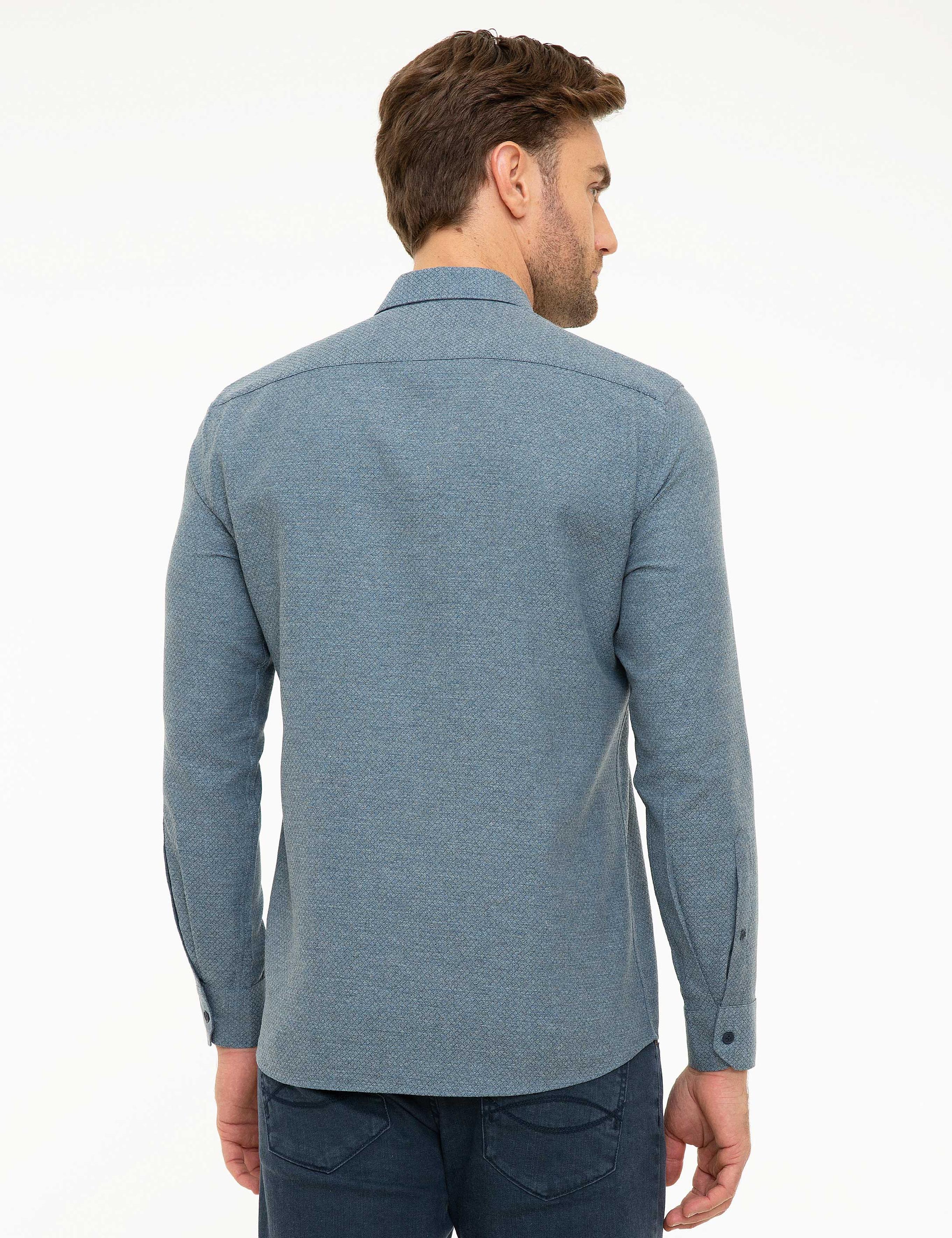 Lacivert Slim Fit Gömlek