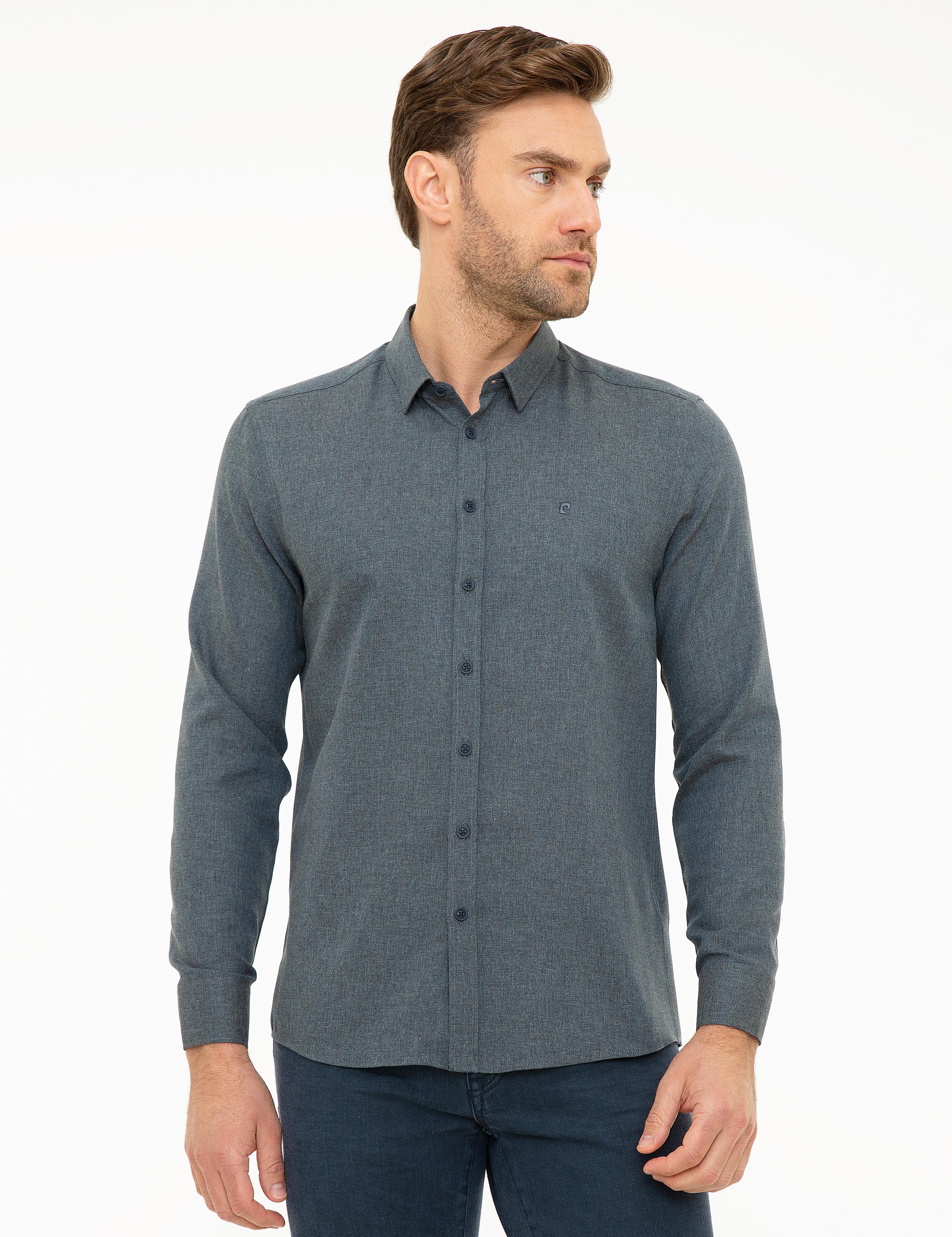 Lacivert Slim Fit Gömlek