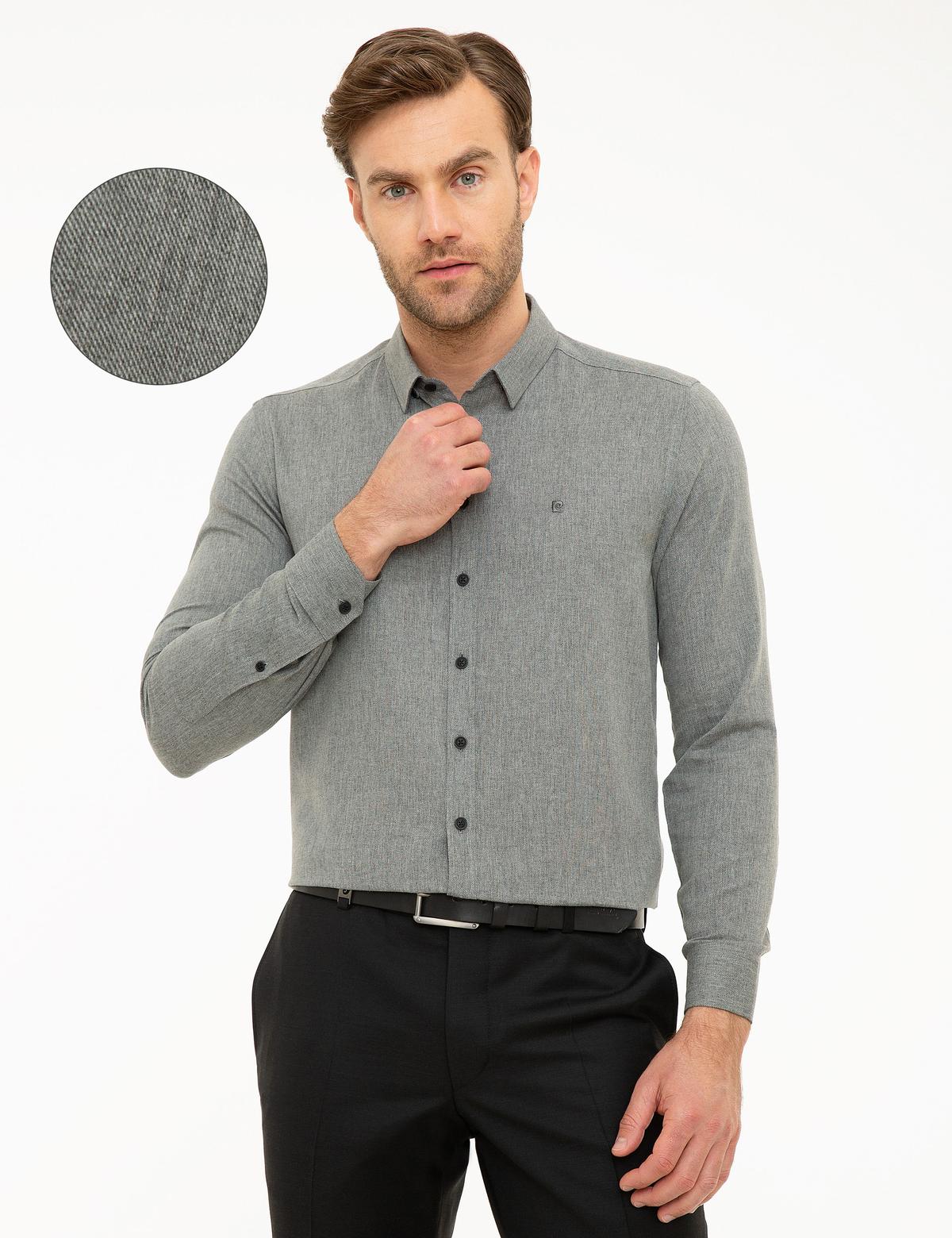 Gri Slim Fit Gömlek