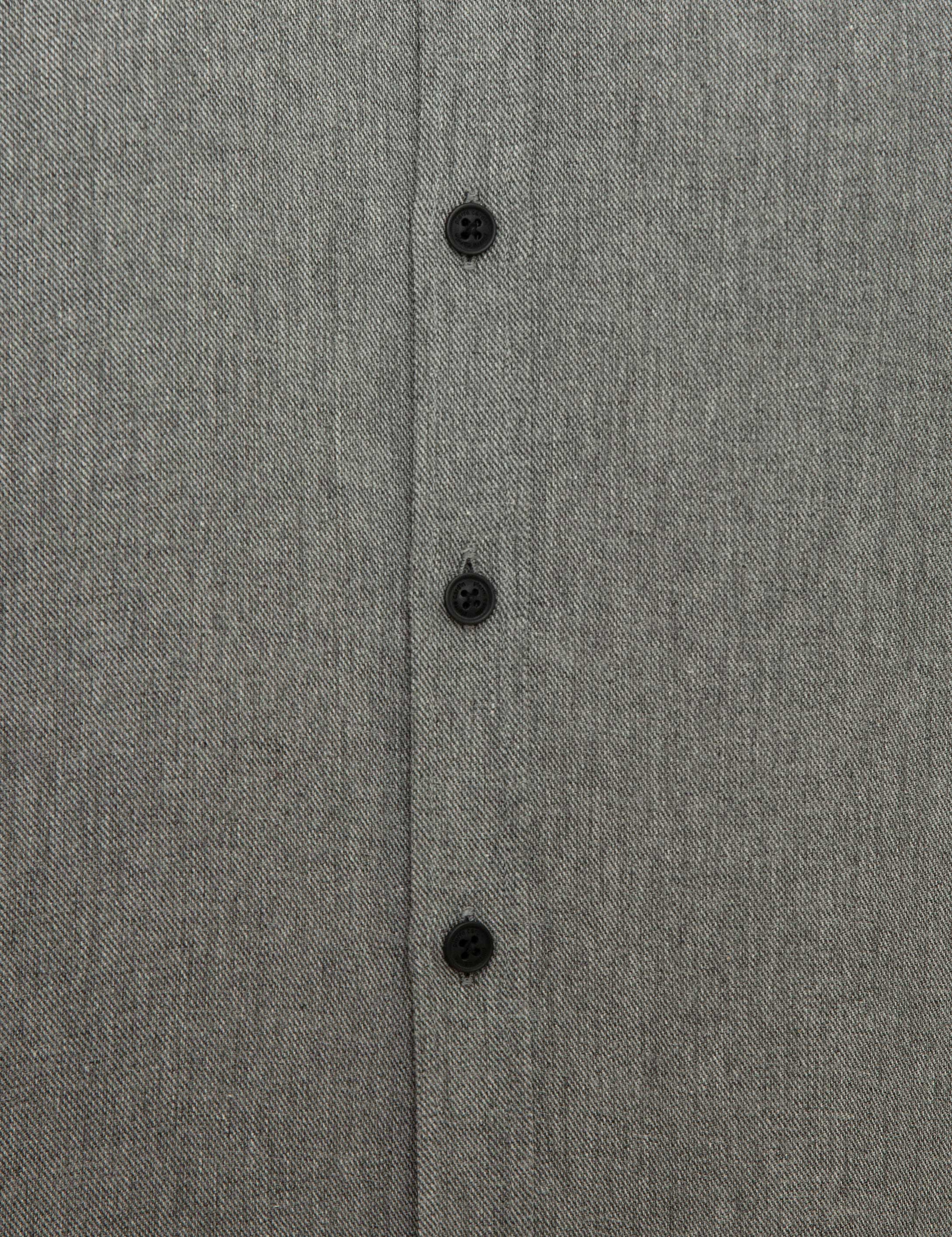 Gri Slim Fit Gömlek - Image 6
