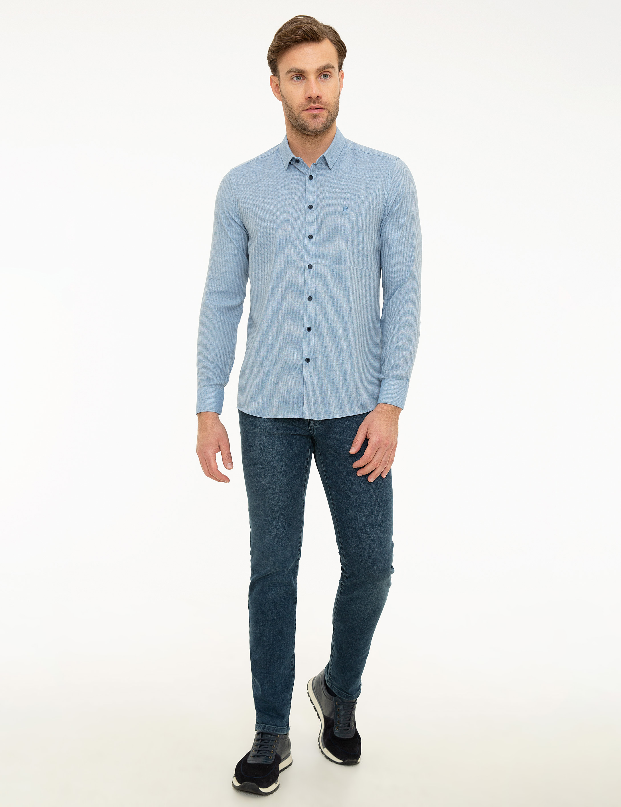 Mavi Slim Fit Gömlek