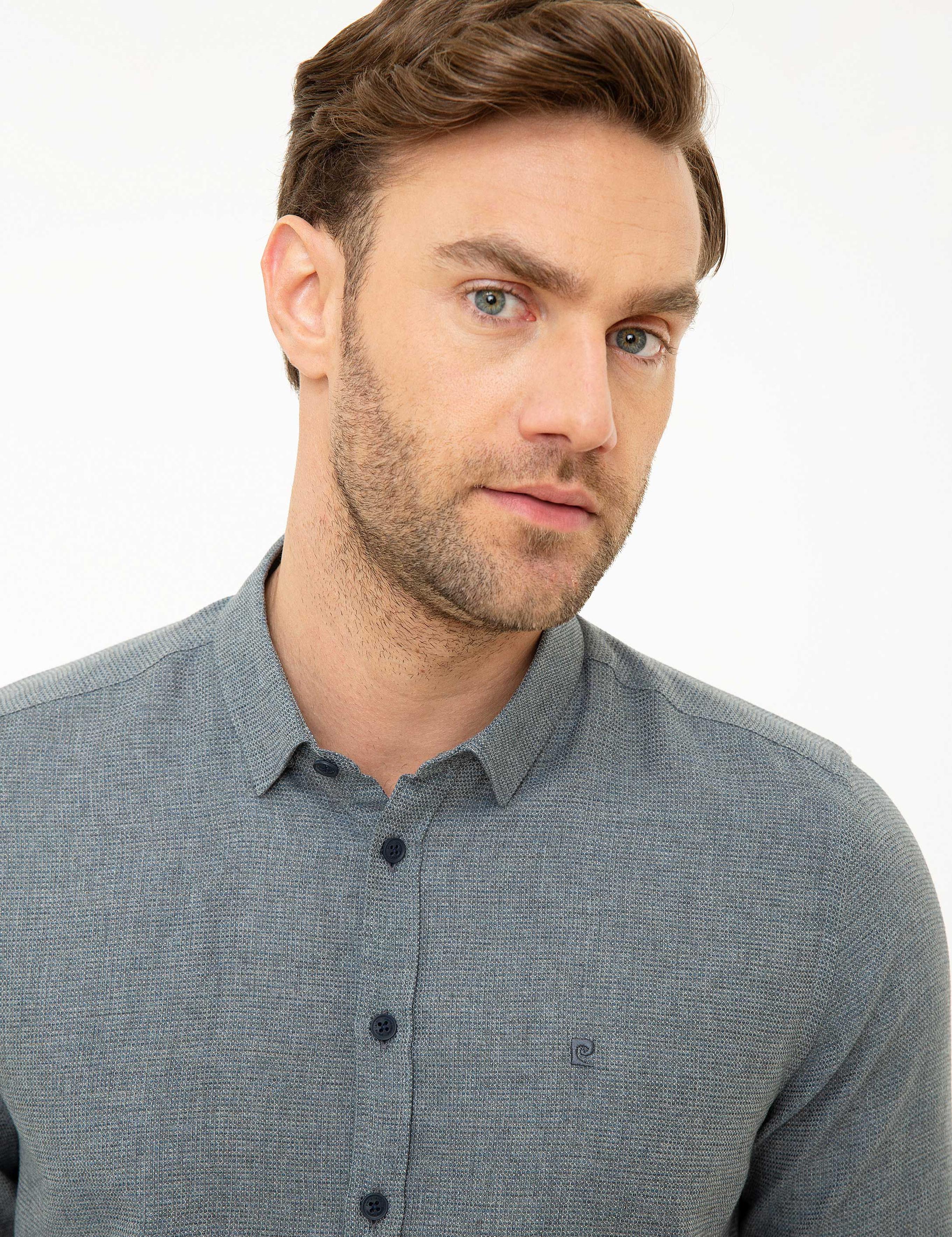 Lacivert Slim Fit Gömlek