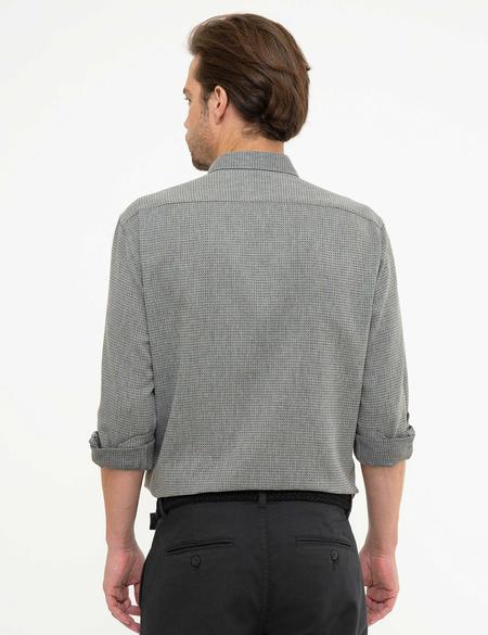 Antrasit Gri Slim Fit Gömlek - 50218328017