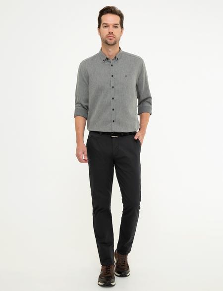 Antrasit Gri Slim Fit Gömlek - 50218328017