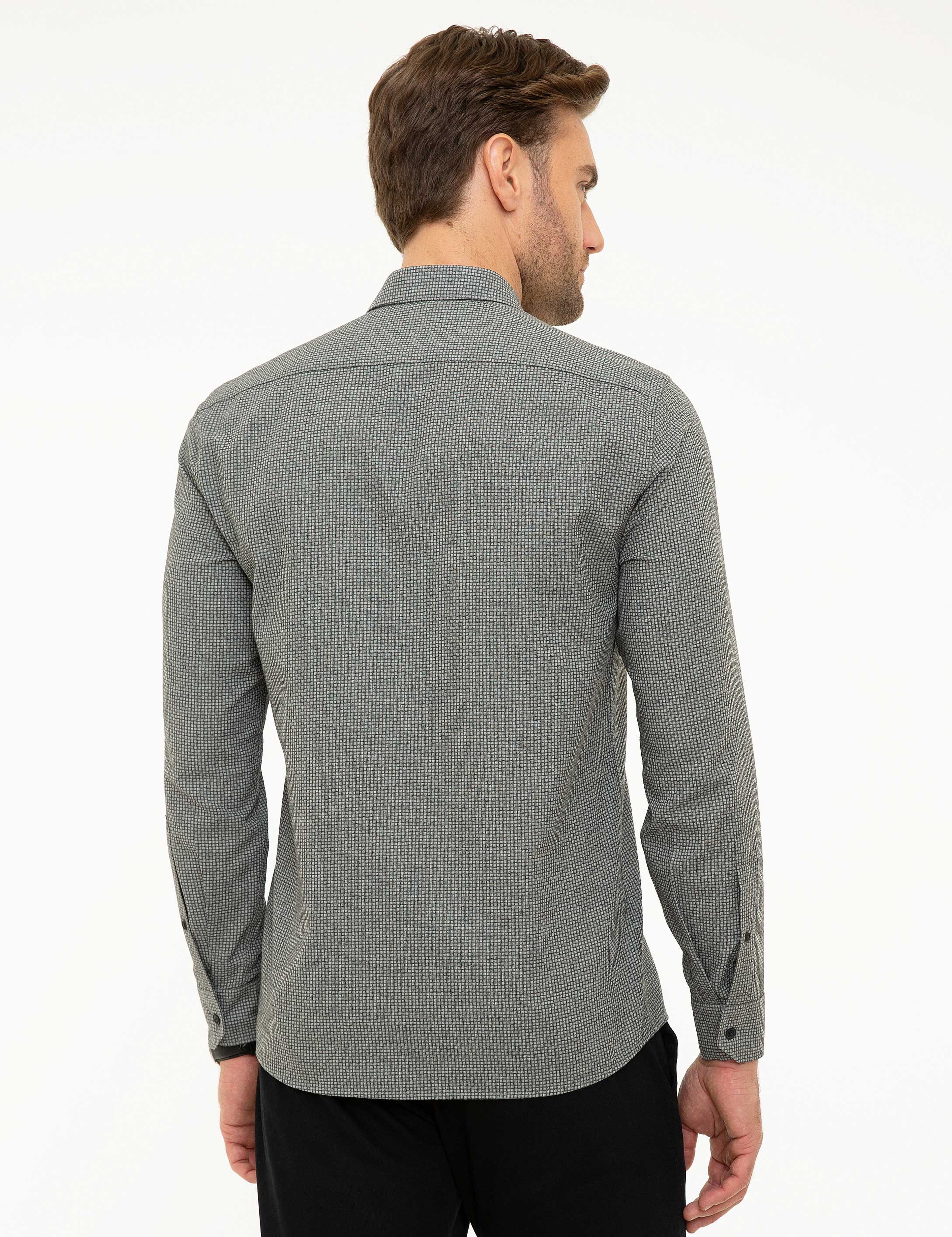 Antrasit Slim Fit Gömlek - Image 3