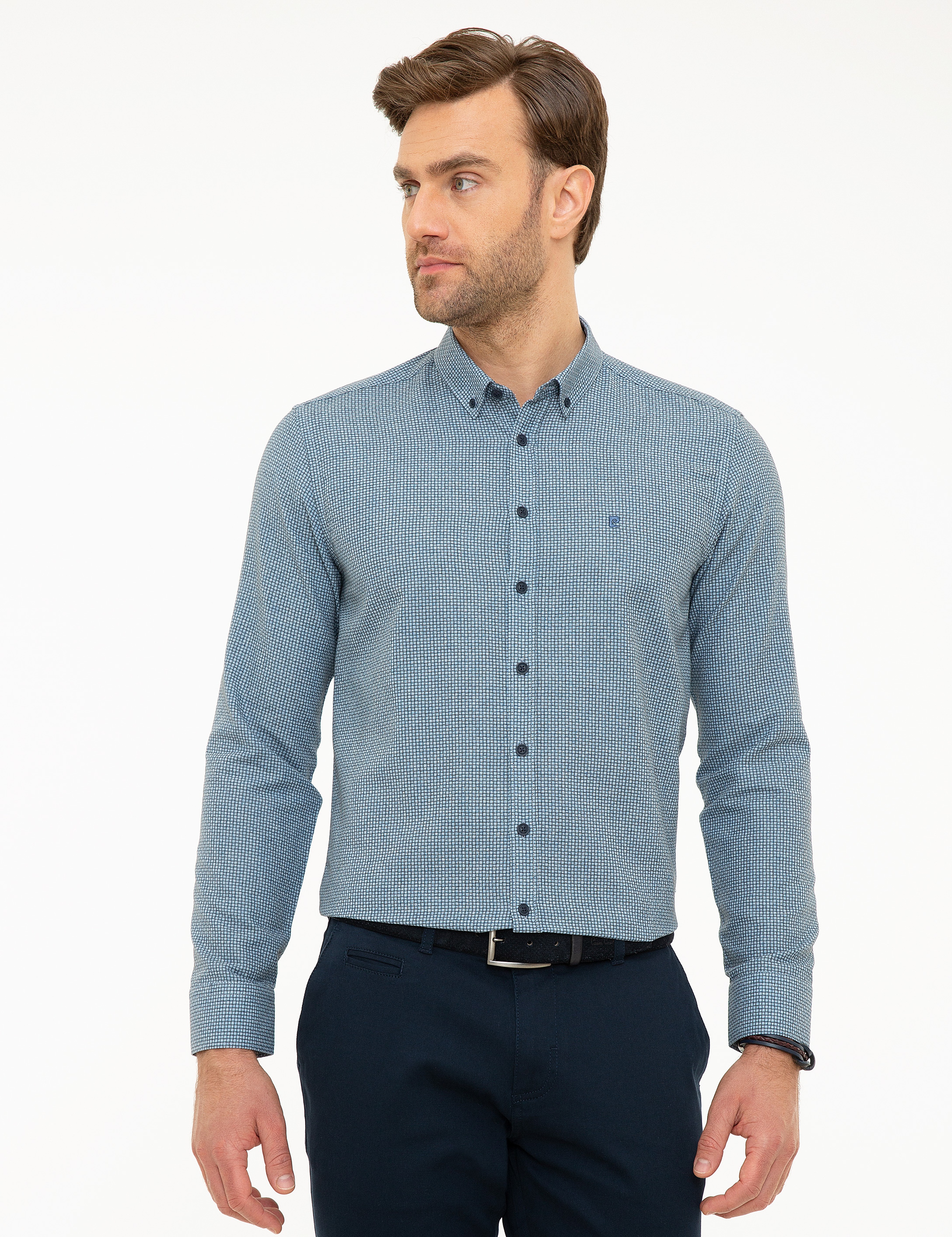 Lacivert Slim Fit Gömlek - Image 1