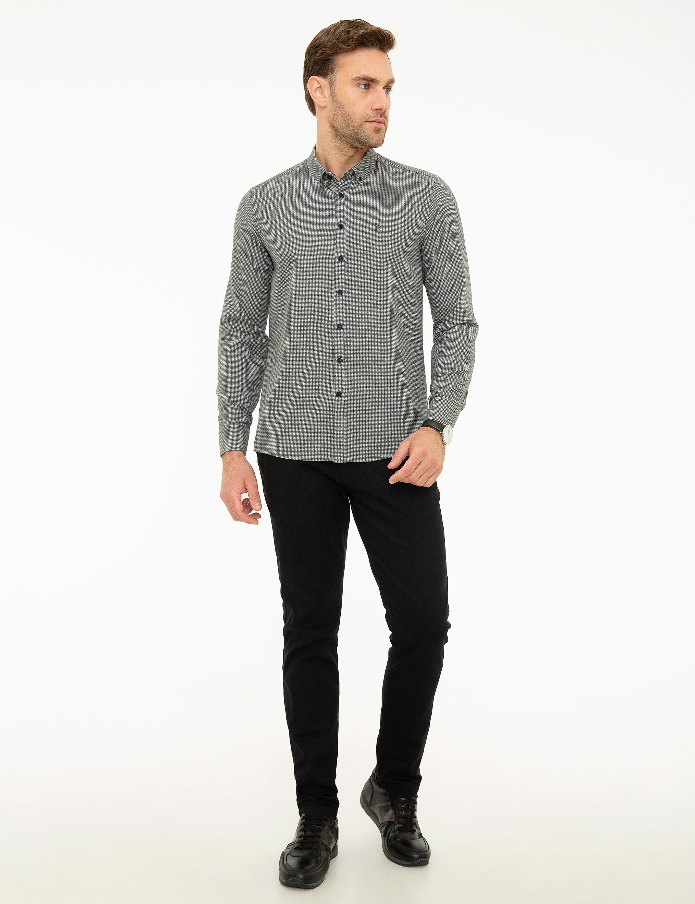 Antrasit Slim Fit Gömlek