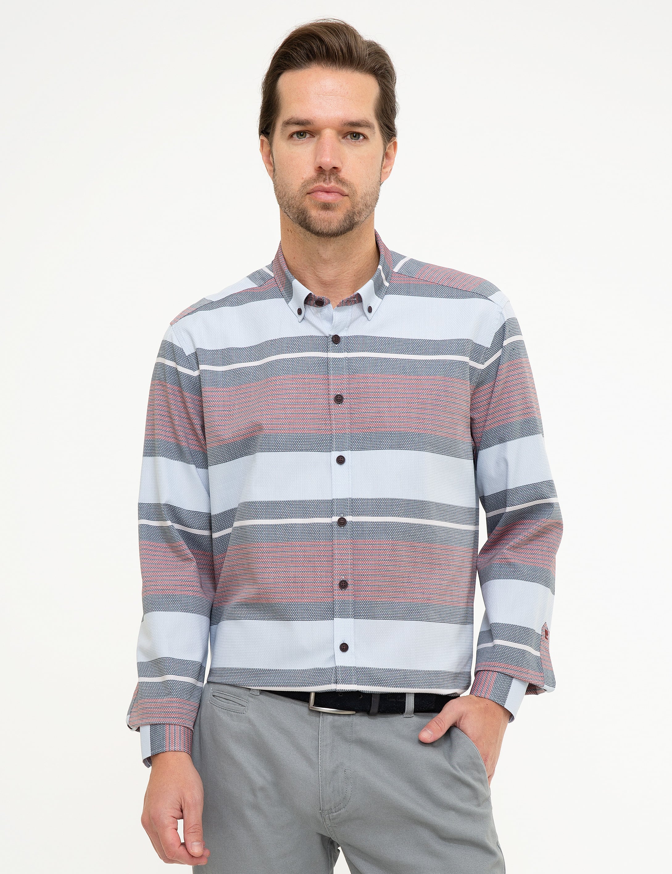 Bordo Slim Fit Gömlek