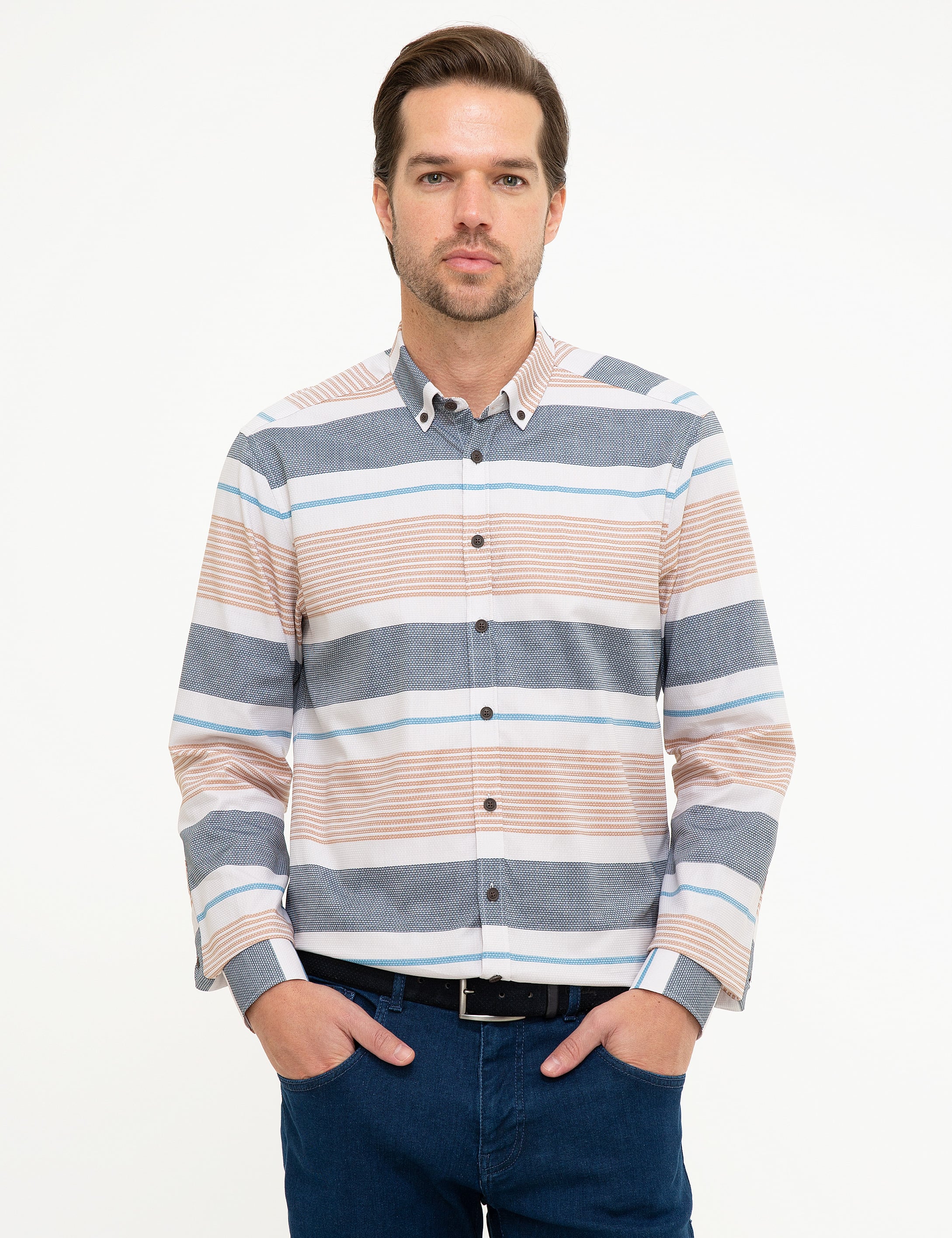 Beyaz Slim Fit Gömlek - Image 1