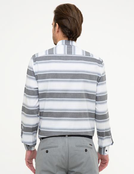 Lacivert Slim Fit Uzun Kollu Gömlek - 50219468015